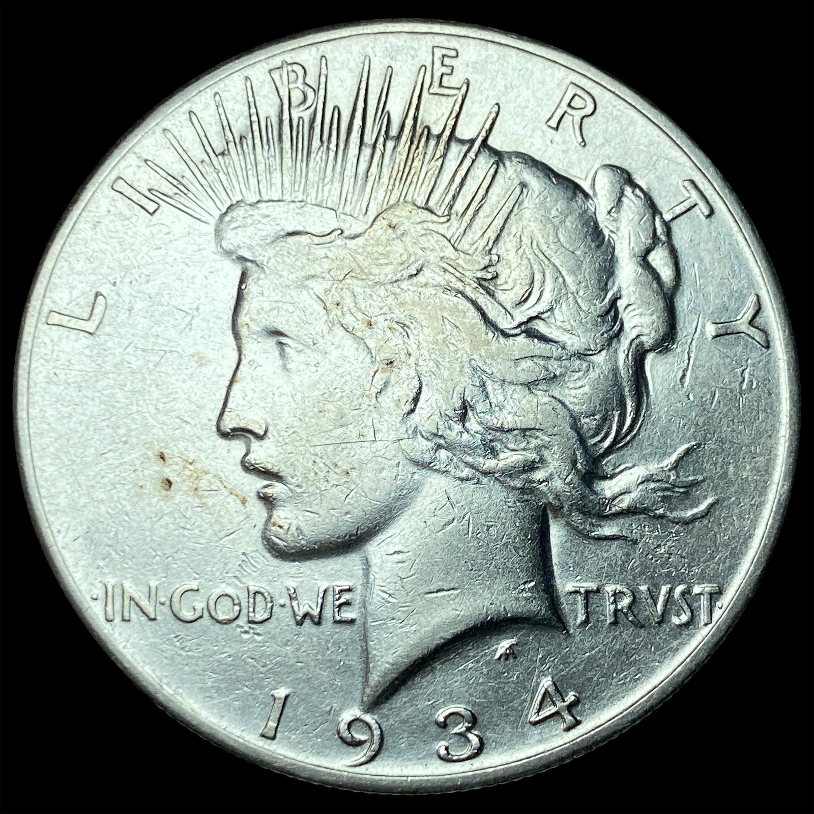 1934-D Silver Peace Dollar CLOSELY UNCIRCULATED: 1934-D Silver Peace Dollar CLOSELY UNCIRCULATED