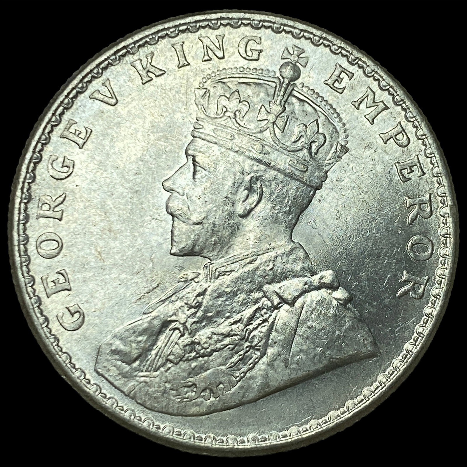 1919 India Silver 1 Rupee UNCIRCULATED: 1919 India Silver 1 Rupee UNCIRCULATED