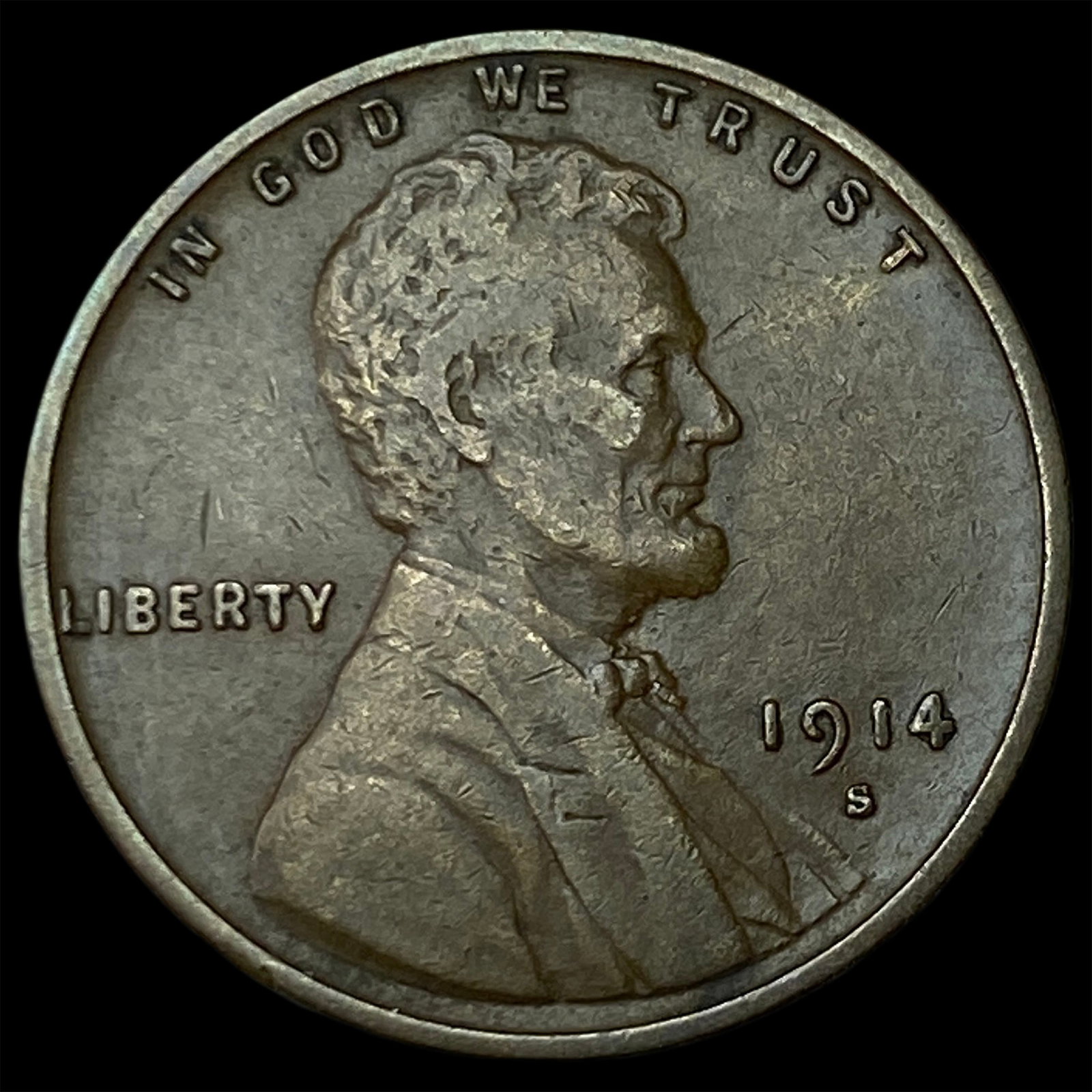 1914-S Lincoln Wheat Cent NEARLY UNCIRCULATED (1 of 2)