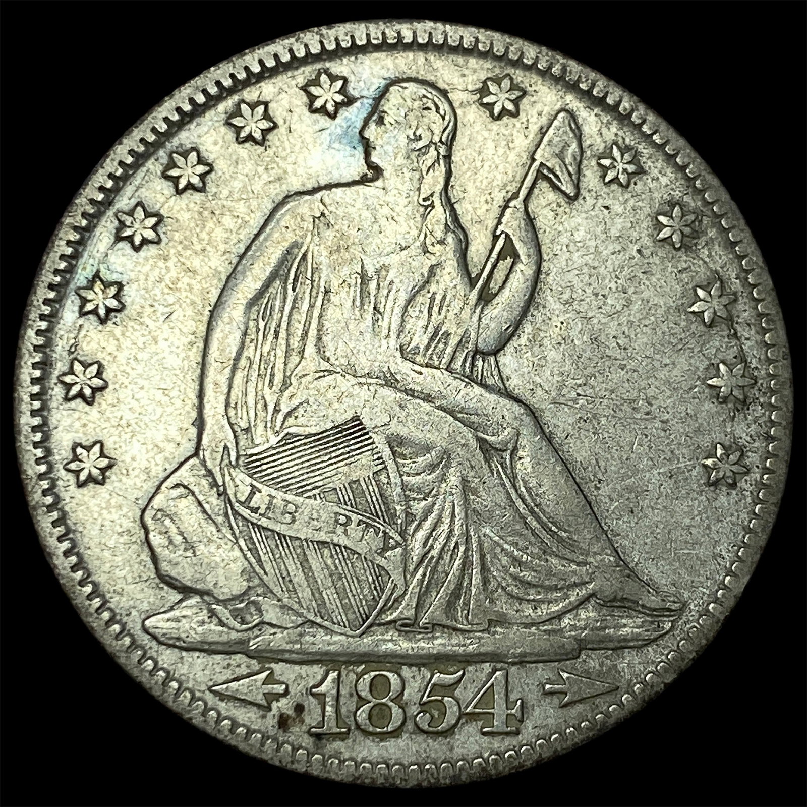 1854 Arrows Seated Liberty Half Dollar CLOSELY UNCIRCULATED (1 of 2)