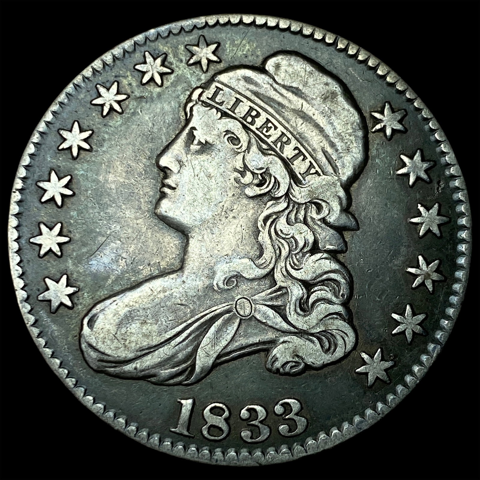 1833 Capped Bust Half Dollar NEARLY UNCIRCULATED (1 of 2)
