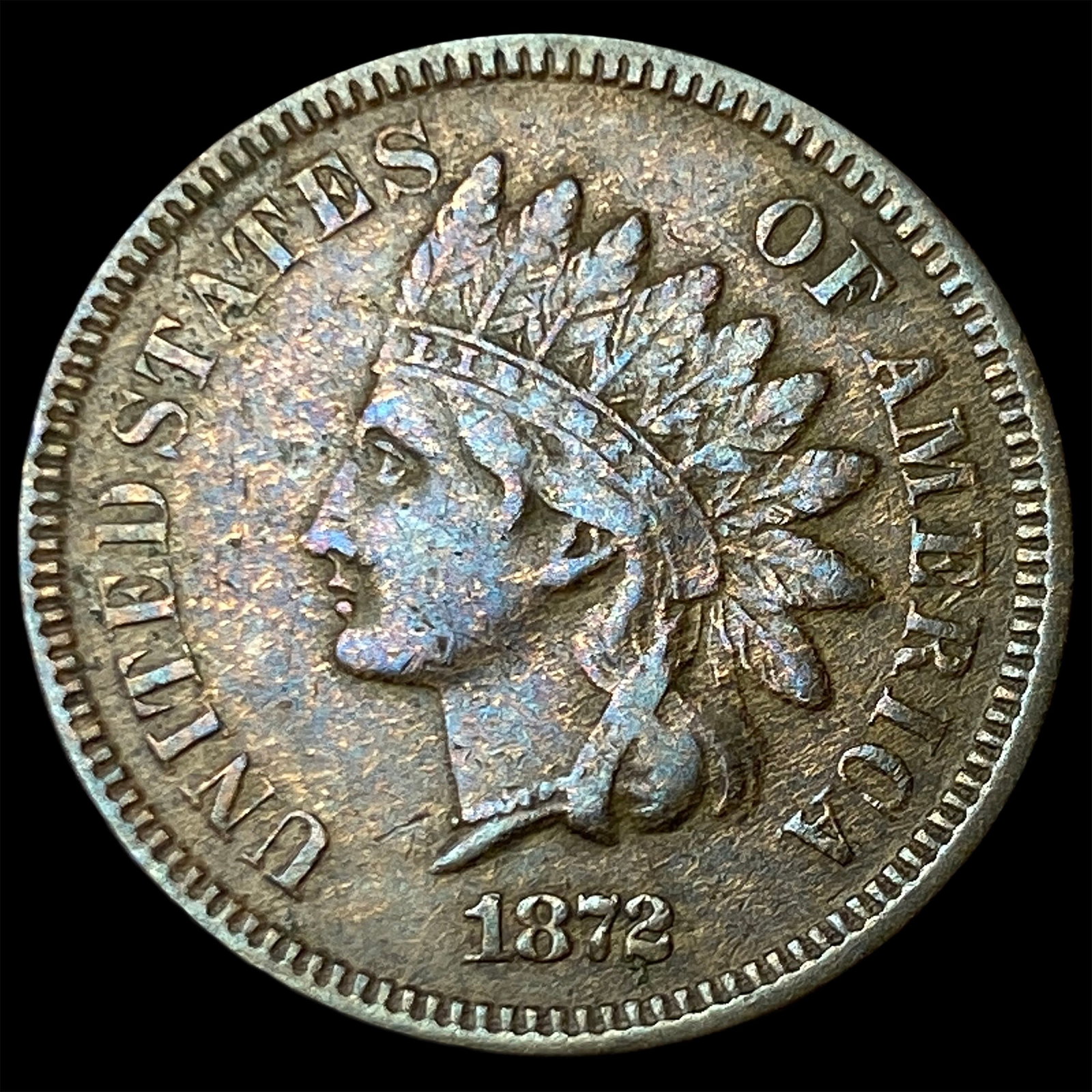 1872 Indian Head Cent CLOSELY UNCIRCULATED (1 of 2)