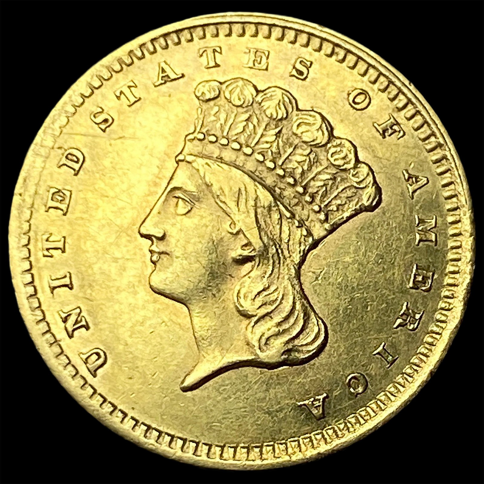 1859 Gold $1 Indian Head Type 3 UNCIRCULATED: 1859 Gold $1 Indian Head Type 3 UNCIRCULATED