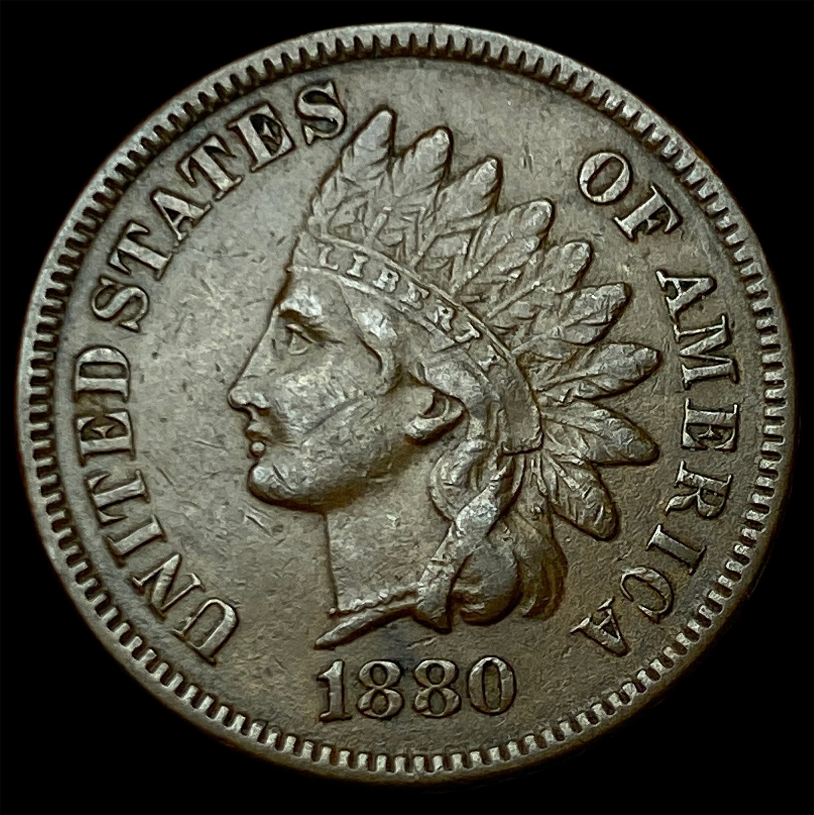 1880 Indian Head Cent CLOSELY UNCIRCULATED (1 of 2)