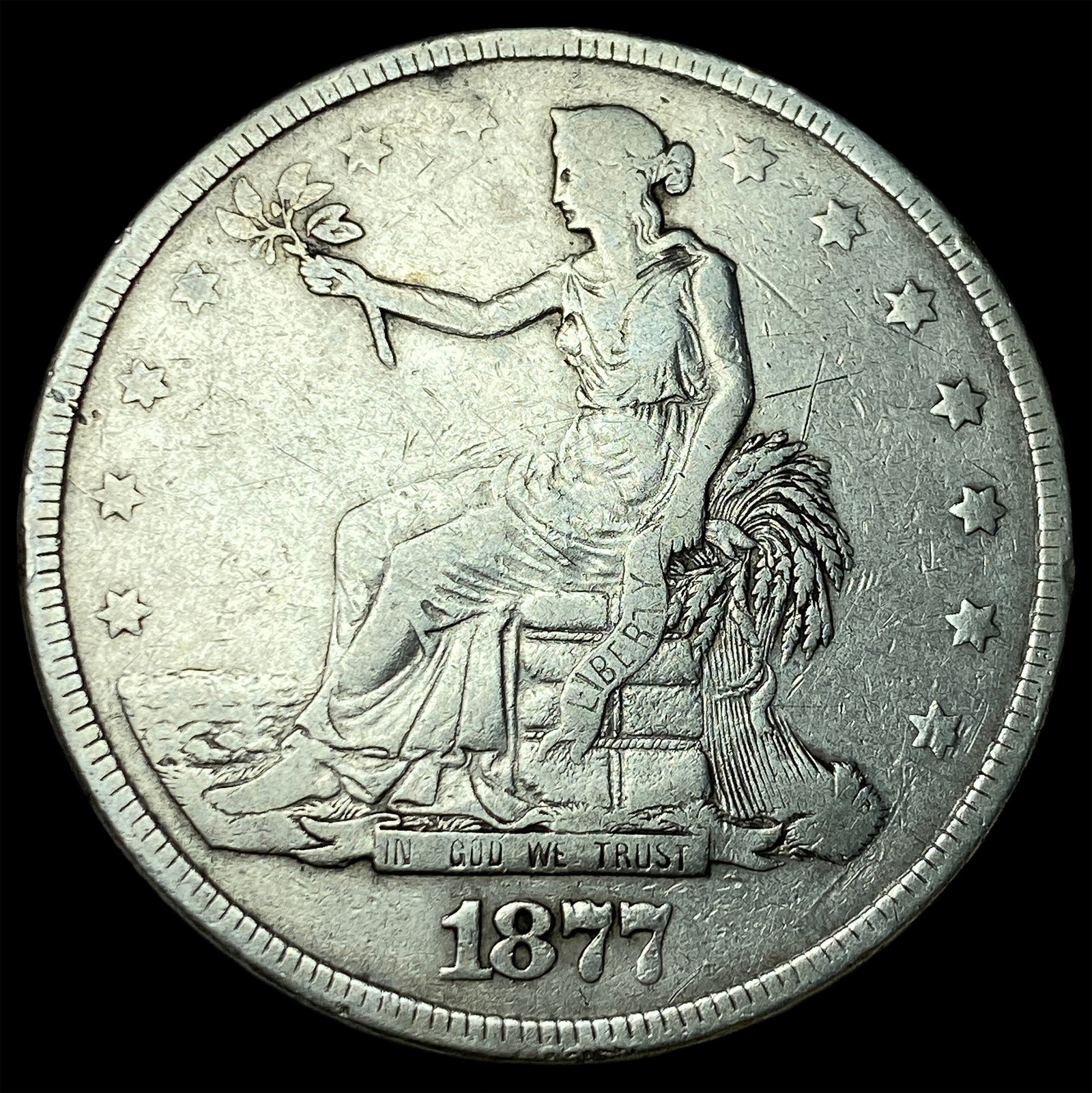 1877 Silver Trade Dollar LIGHTLY CIRCULATED (1 of 2)
