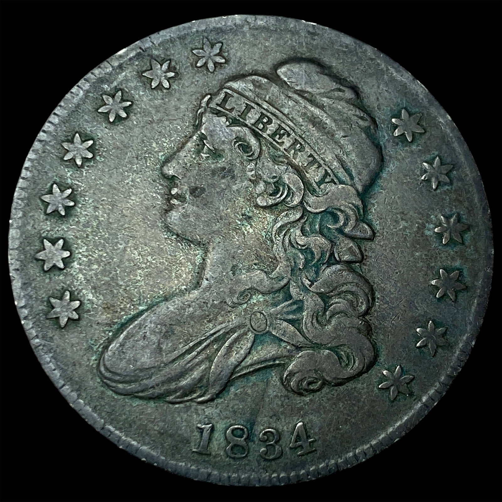 1834 Capped Bust Half Dollar 50C LIGHTLY CIRCULATED (1 of 2)