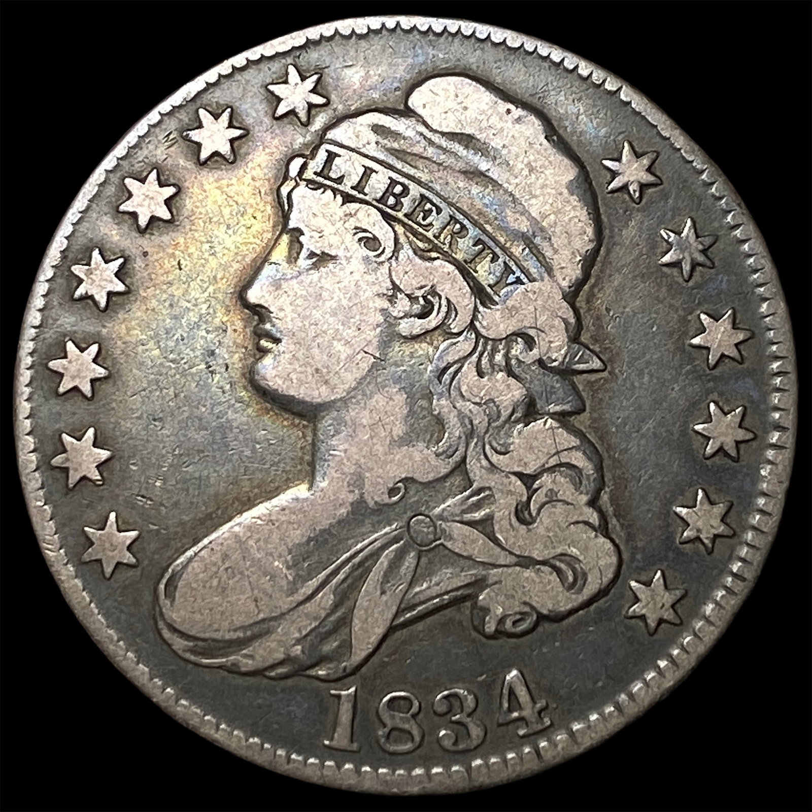 1834 Capped Bust Half Dollar LIGHTLY CIRCULATED: 1834 Capped Bust Half Dollar LIGHTLY CIRCULATED