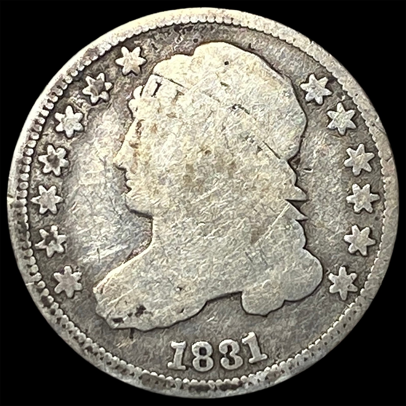 1831 Silver Capped Bust Dime NICELY CIRCULATED (1 of 2)