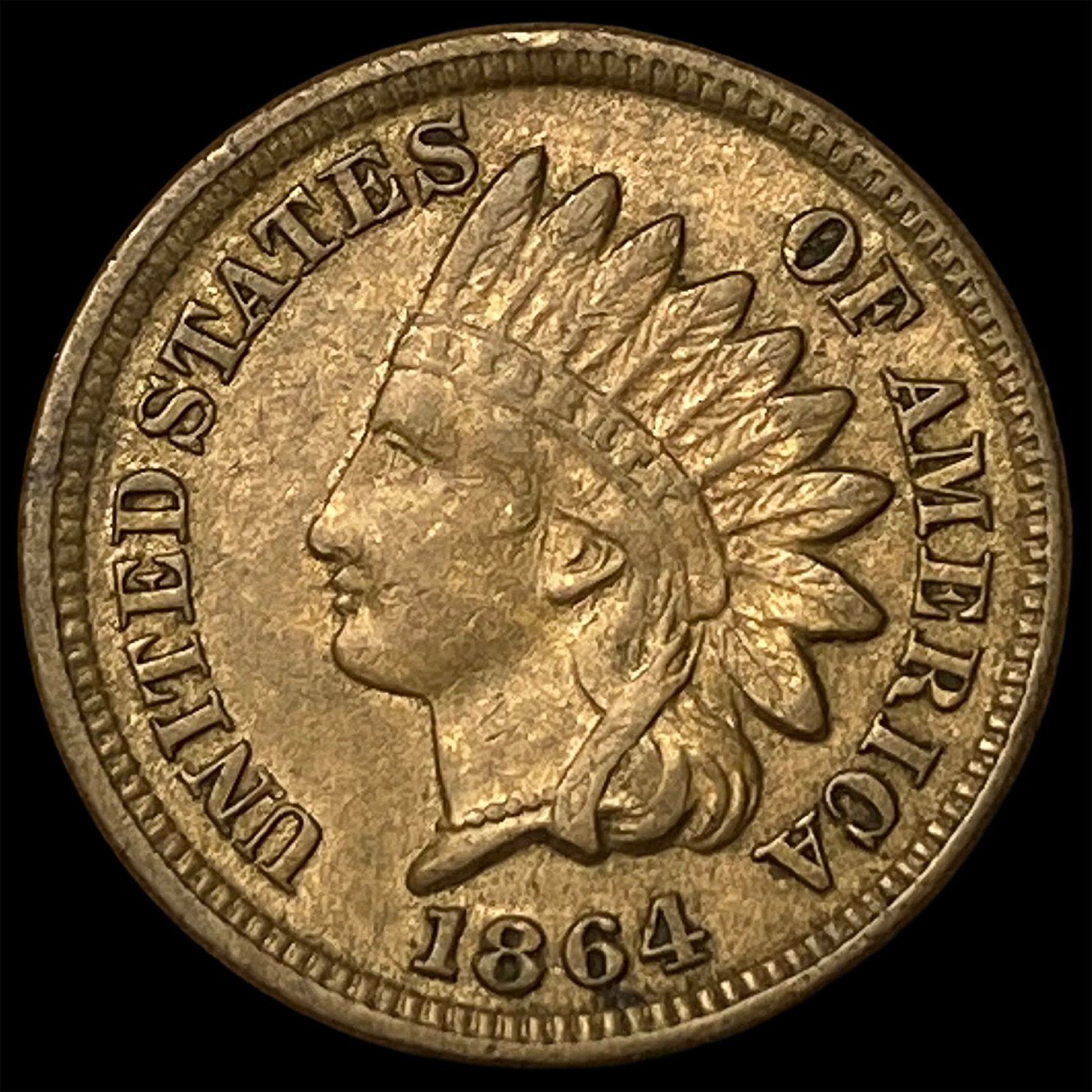 1864 Bronze Indian Head Cent CLOSELY UNCIRCULATED (1 of 2)