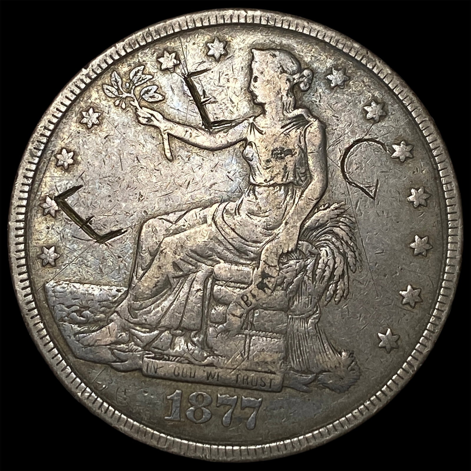 1877-S Silver Trade Dollar LIGHTLY CIRCULATED (1 of 2)