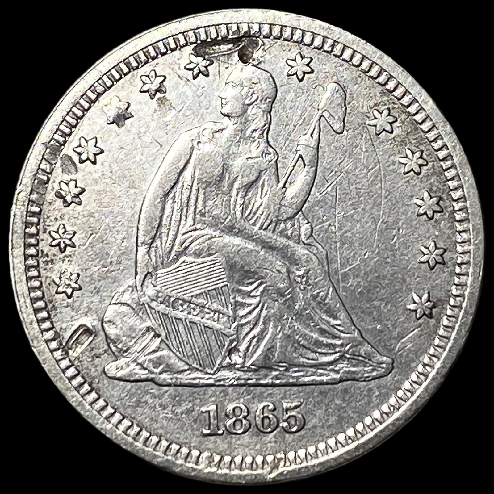 1865 Seated Liberty Quarter CLOSELY UNCIRCULATED (1 of 2)