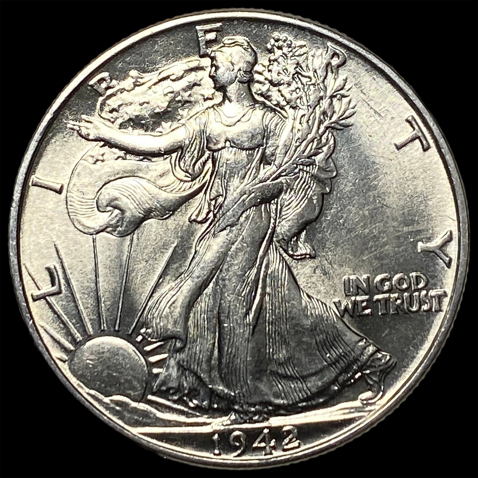 1942 Silver Half Dollar NEARLY UNCIRCULATED (1 of 2)