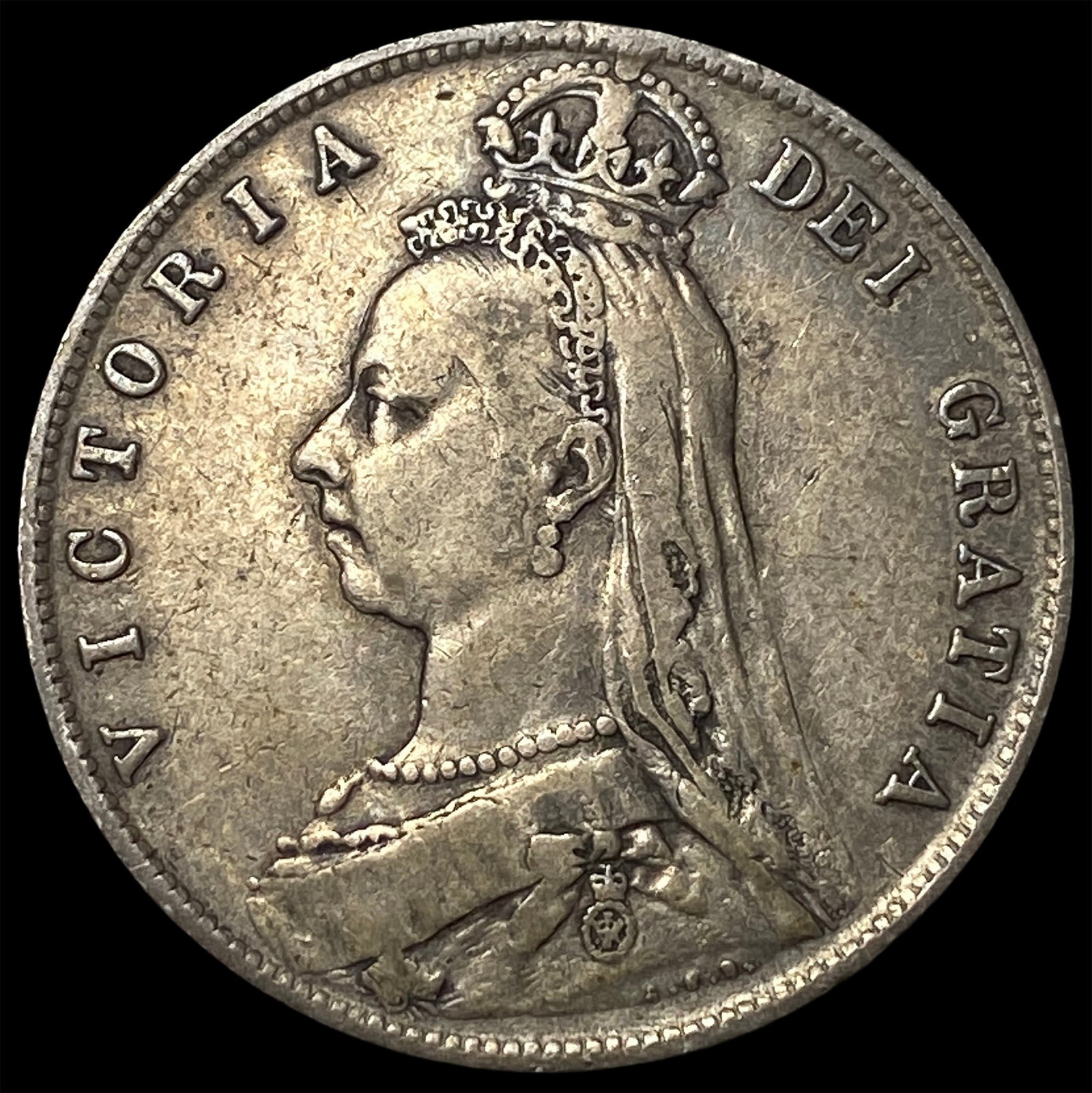 1891 Silver Crown Victoria Jubilee Head LIGHTLY CIRCULATED (1 of 2)
