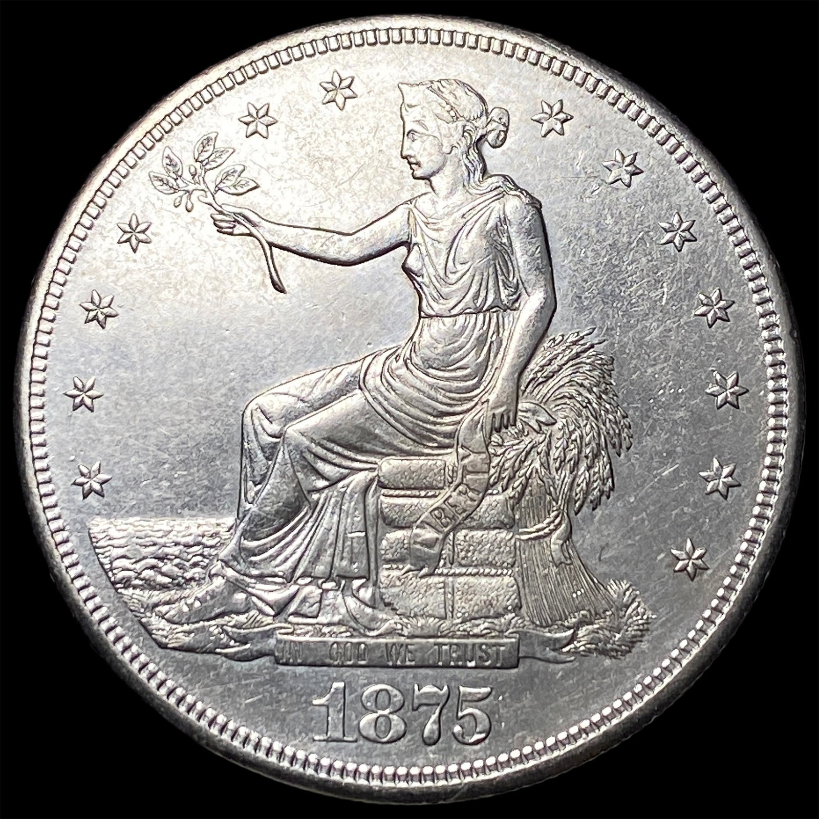 1875-S Silver Trade Dollar CHOICE AU (1 of 2)