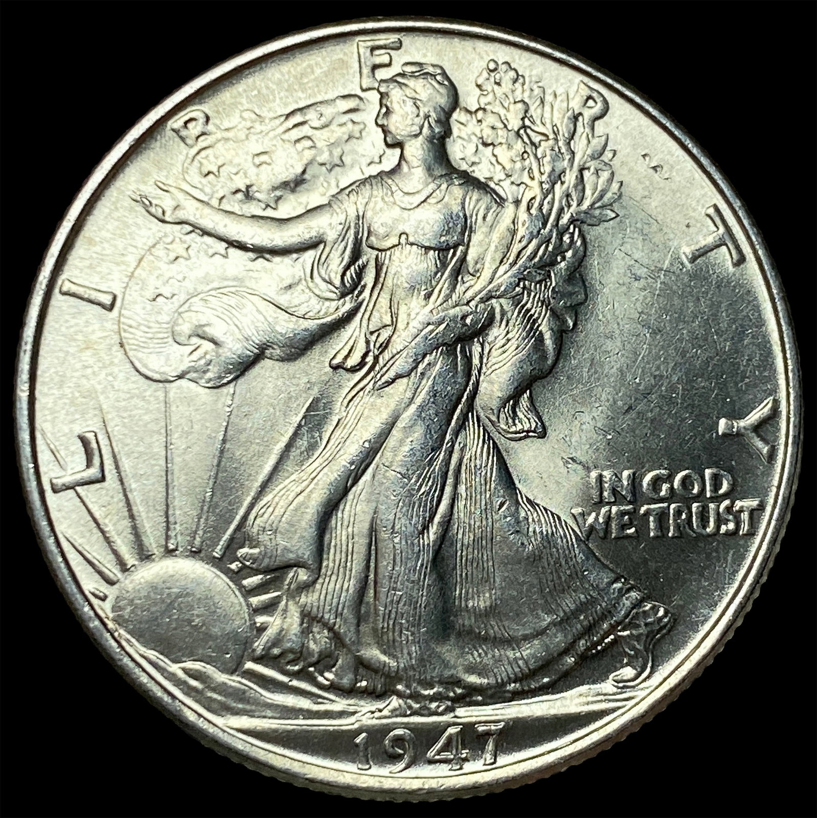 1947 Silver Half Dollar GEM BU: 1947 Silver Half Dollar GEM BU