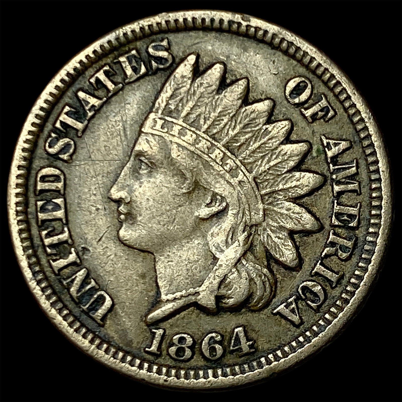 1864 Bronze Indian Head Cent CLOSELY UNCIRCULATED (1 of 2)