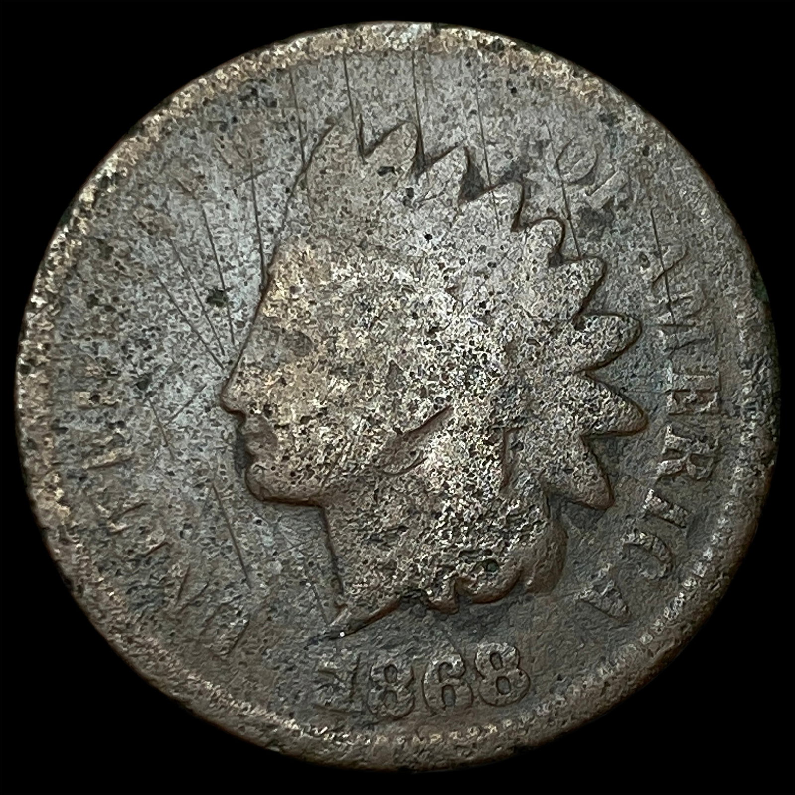 1868 Indian Head Cent NICELY CIRCULATED: 1868 Indian Head Cent NICELY CIRCULATED