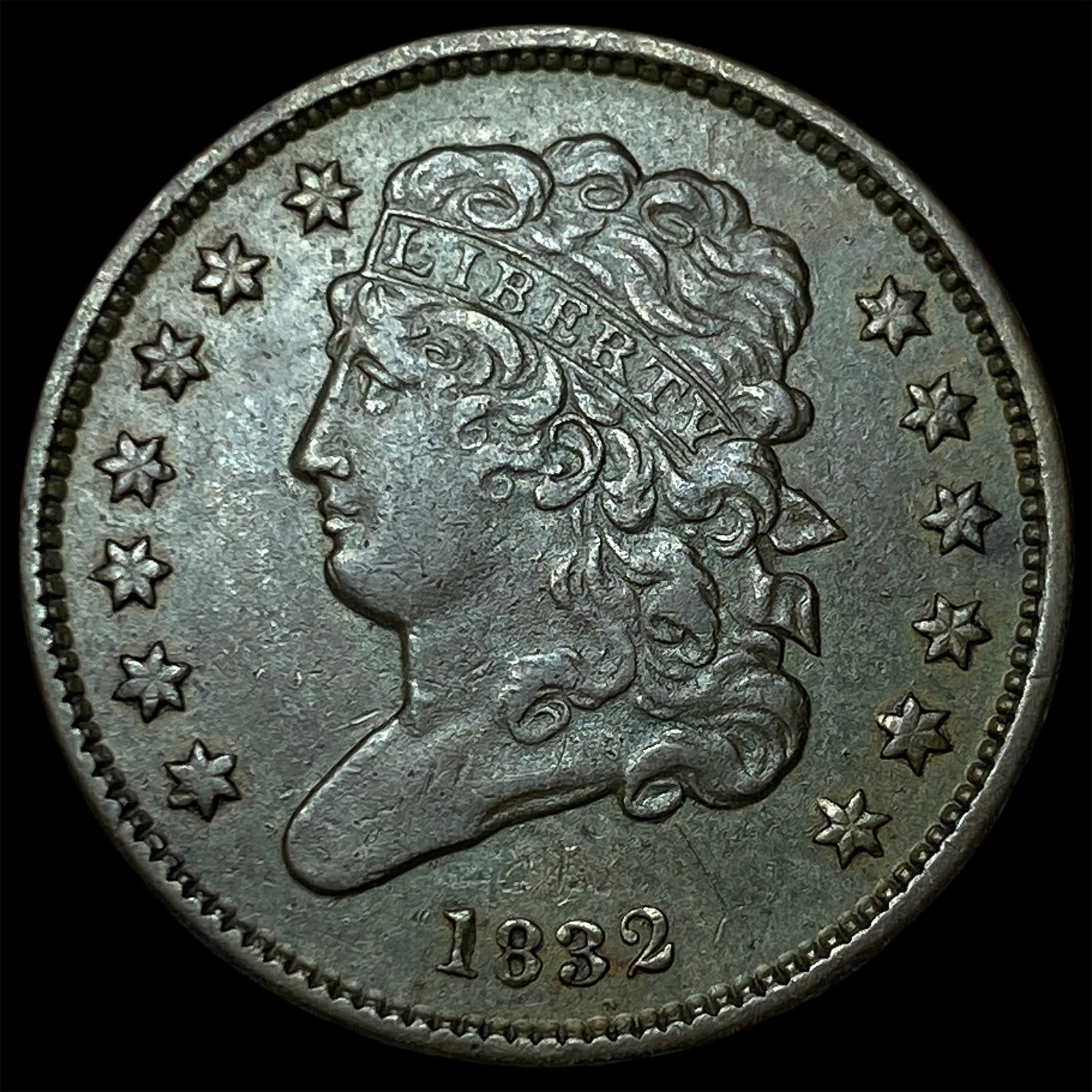 1832 Copper Half Cent CHOICE AU (1 of 2)