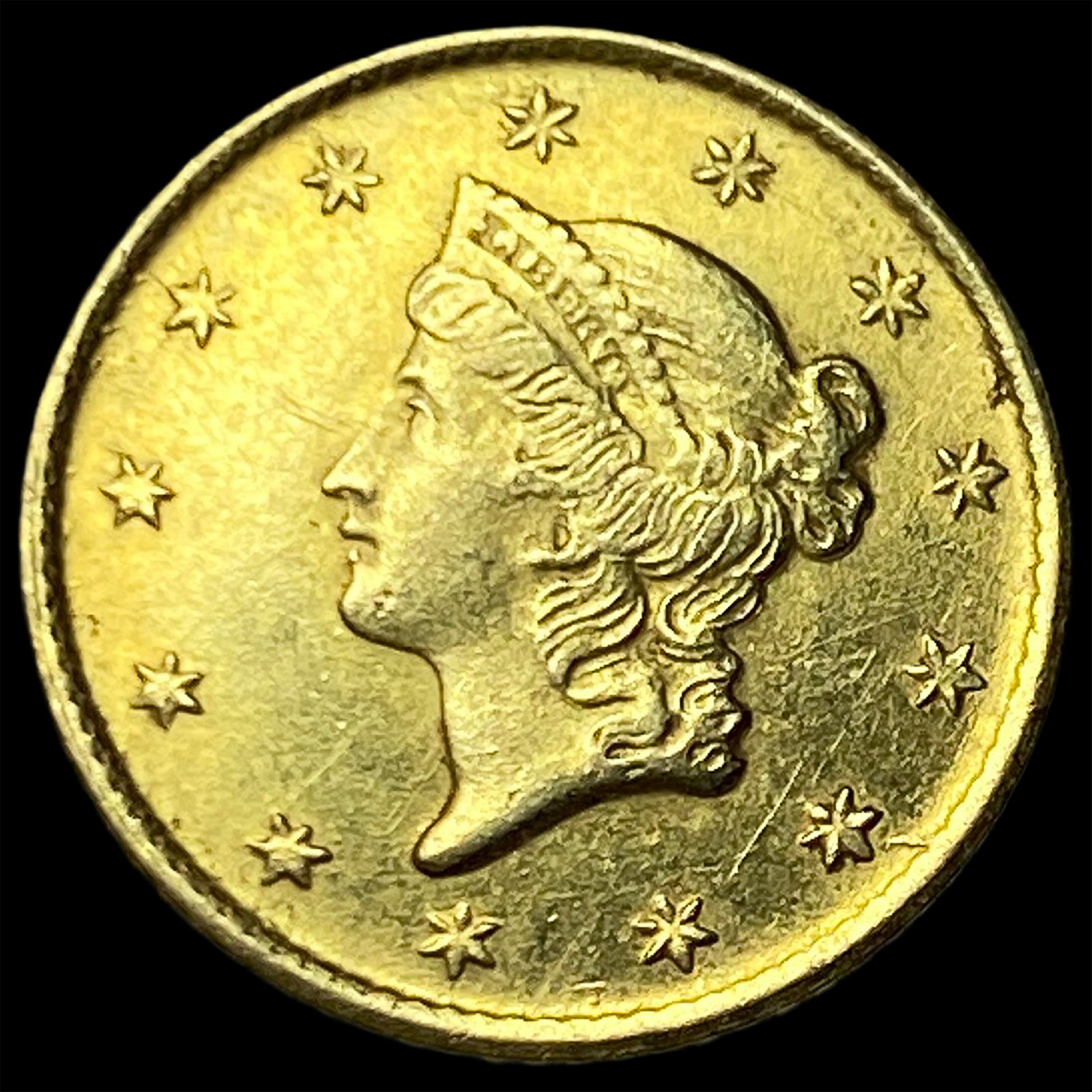 1851 Gold $1 Type 1 CLOSELY UNCIRCULATED: 1851 Gold $1 Type 1 CLOSELY UNCIRCULATED