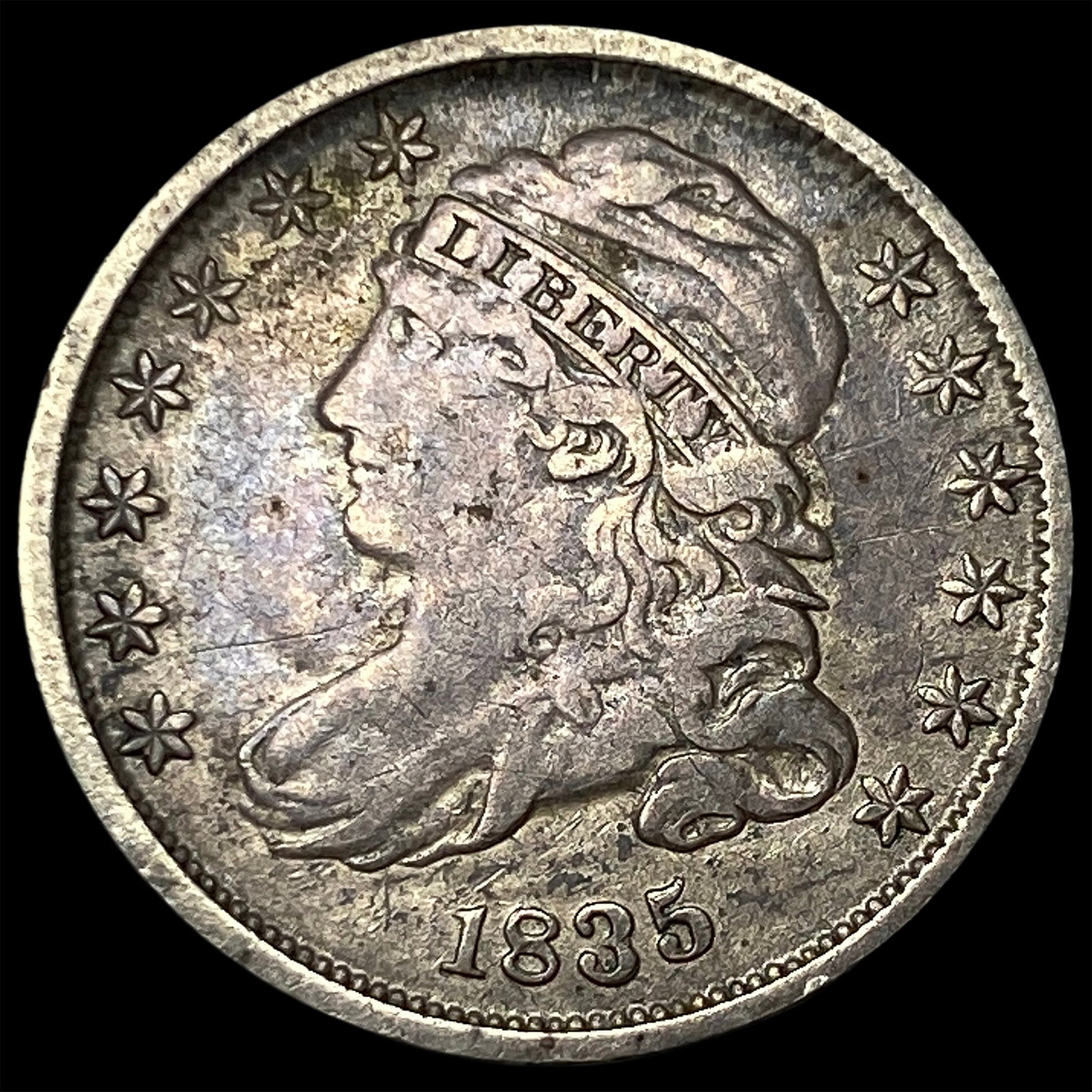 1835 Capped Bust Dime ABOUT UNCIRCULATED: 1835 Capped Bust Dime ABOUT UNCIRCULATED