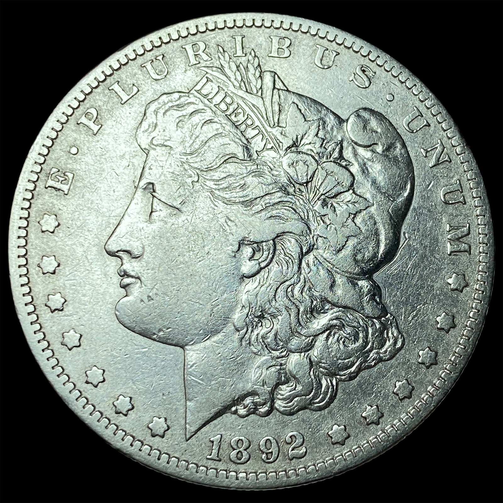 1892-S Silver Morgan Dollar NEARLY UNCIRCULATED: 1892-S Silver Morgan Dollar NEARLY UNCIRCULATED
