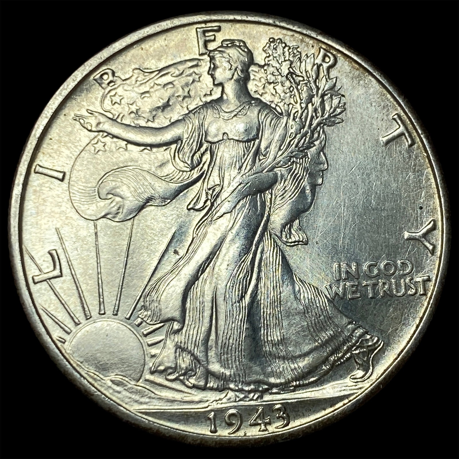 1943-D Silver Walking Liberty Half Dollar GEM BU (1 of 2)