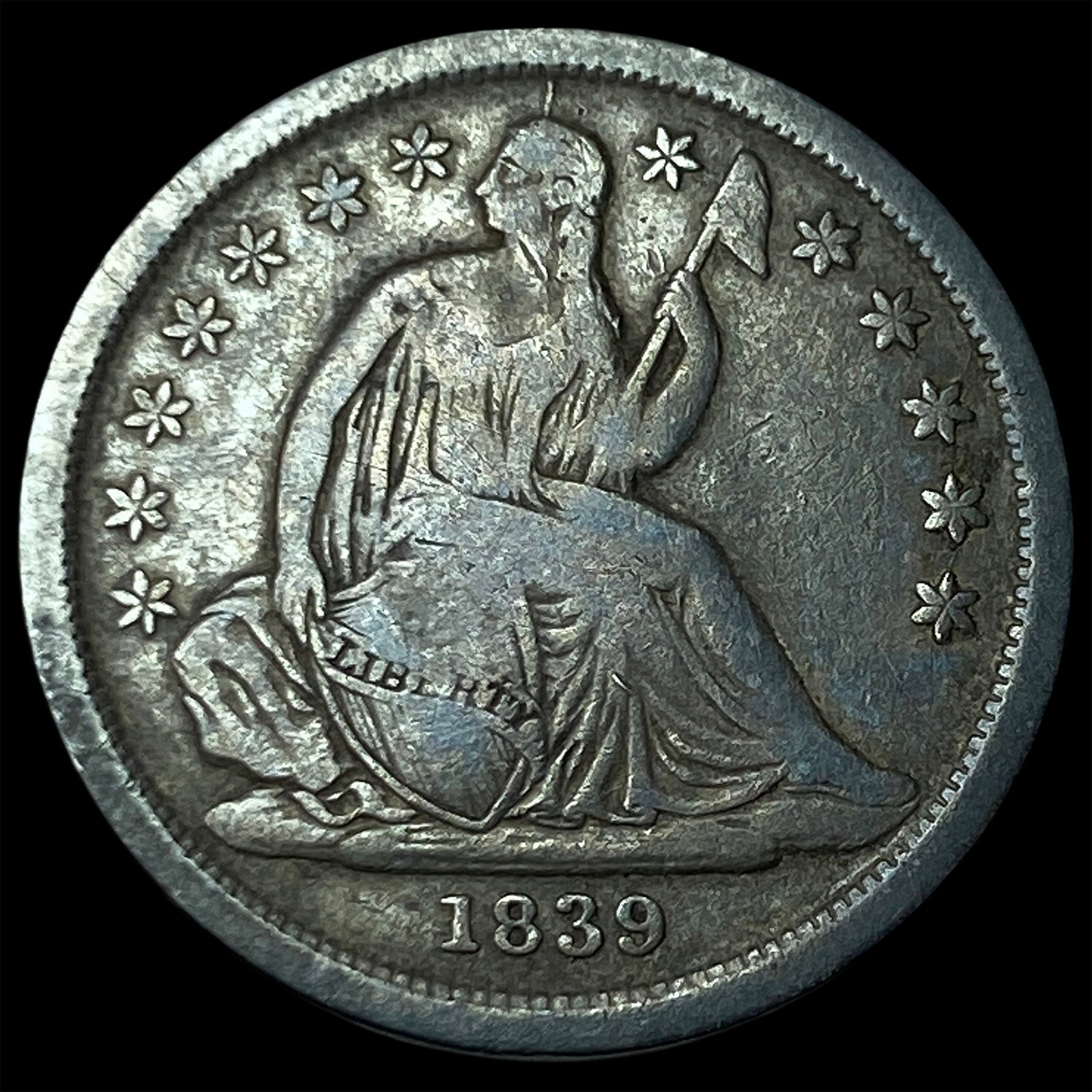 1839 Seated Liberty Dime LIGHTLY CIRCULATED (1 of 2)