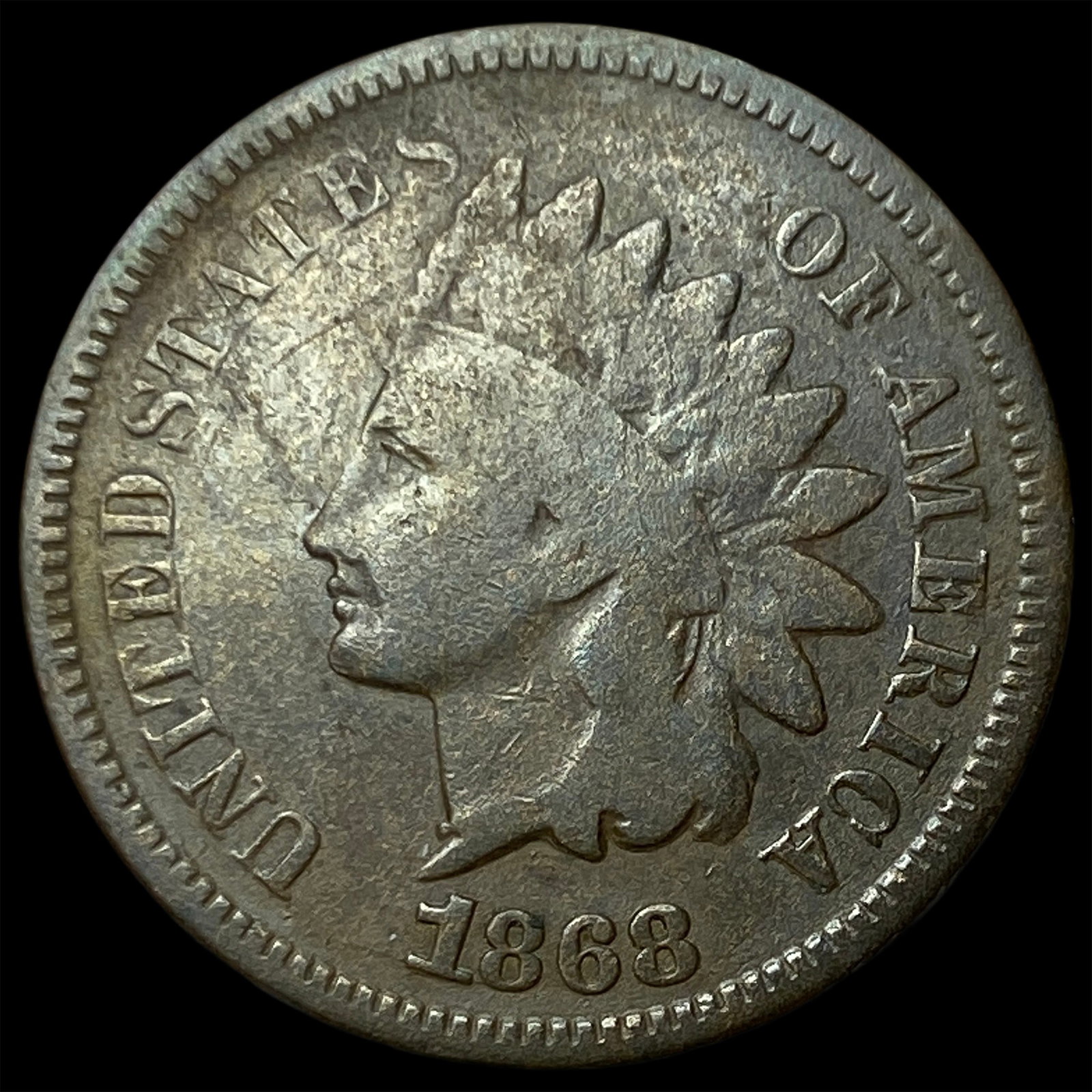 1868 Indian Head Cent NICELY CIRCULATED (1 of 2)