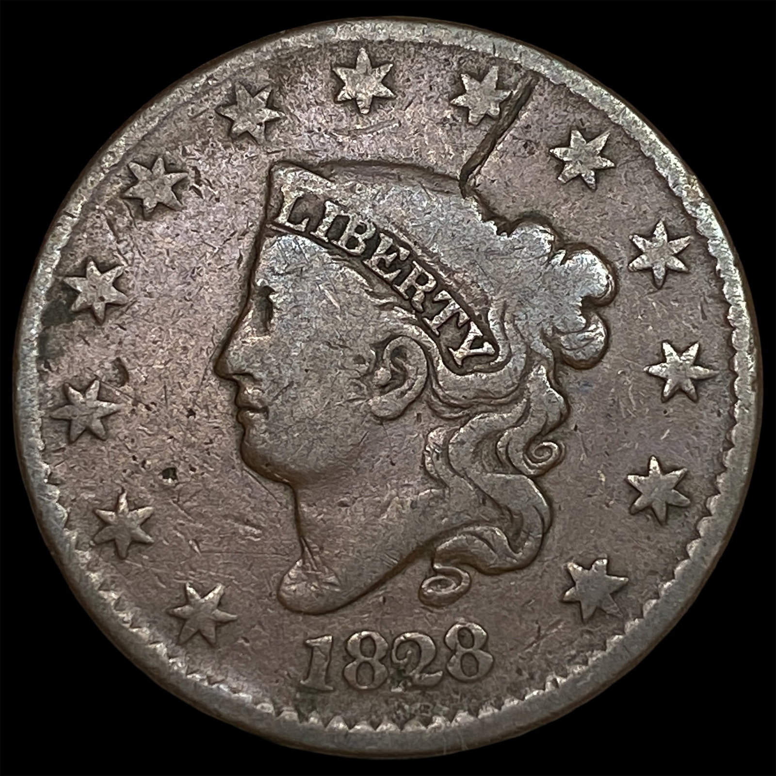 1828 Large Cent LIGHTLY CIRCULATED (1 of 2)