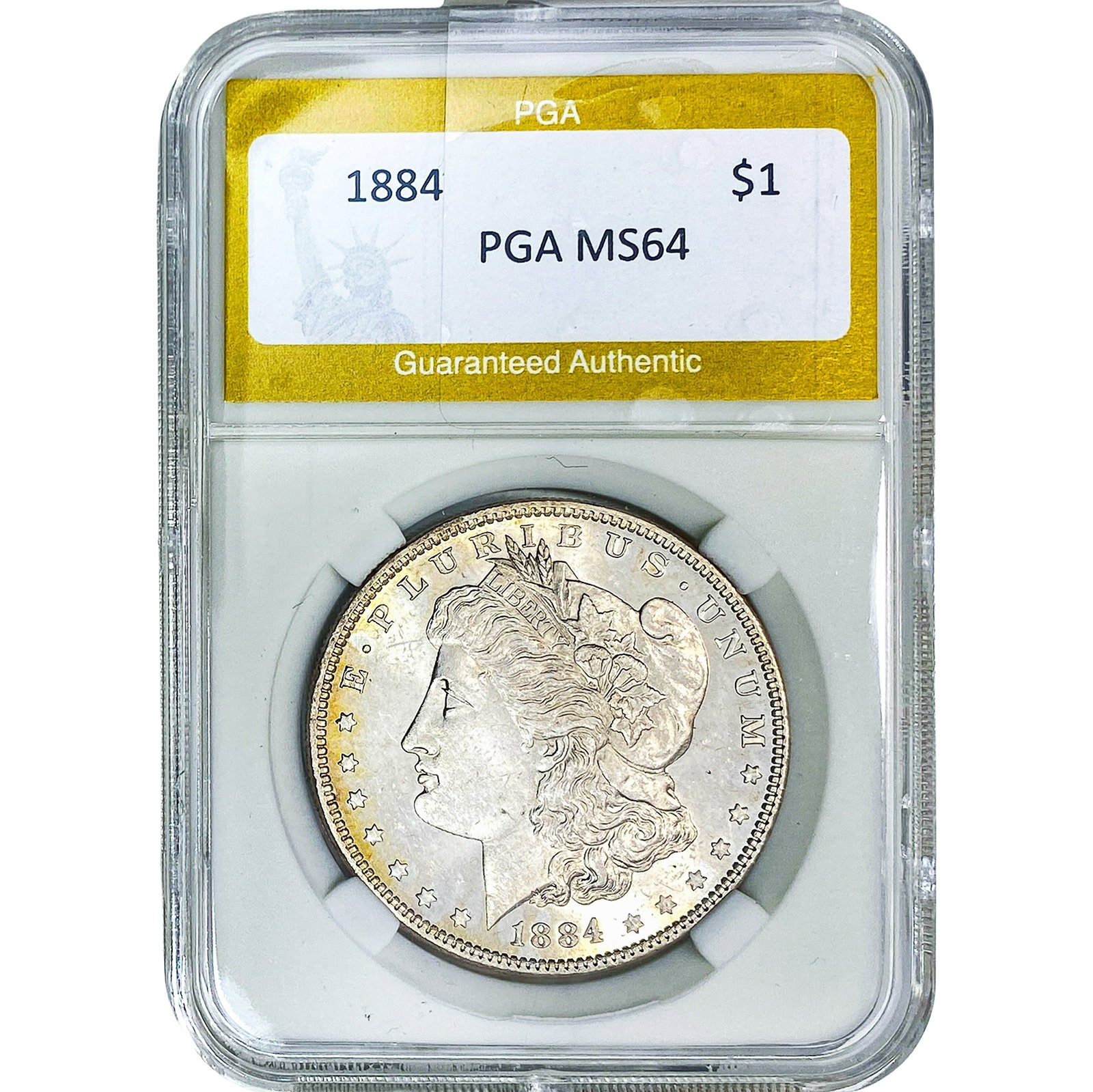 1884 Morgan Silver Dollar PGA MS64: 1884 Morgan Silver Dollar PGA MS64