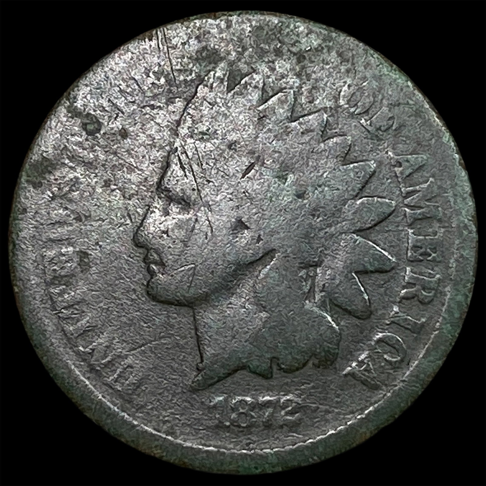 1872 Indian Head Cent NICELY CIRCULATED: 1872 Indian Head Cent NICELY CIRCULATED