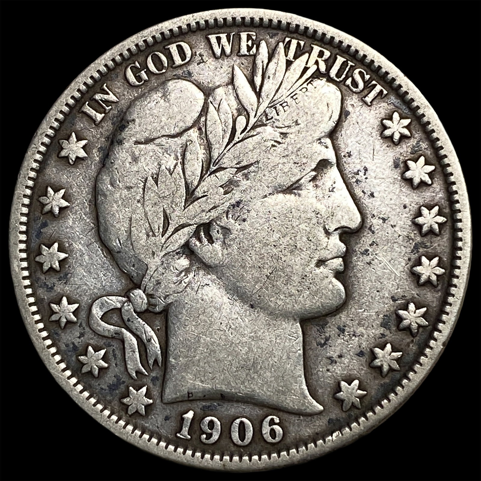 1906-S Silver Barber Half Dollar NEARLY UNCIRCULATED (1 of 2)