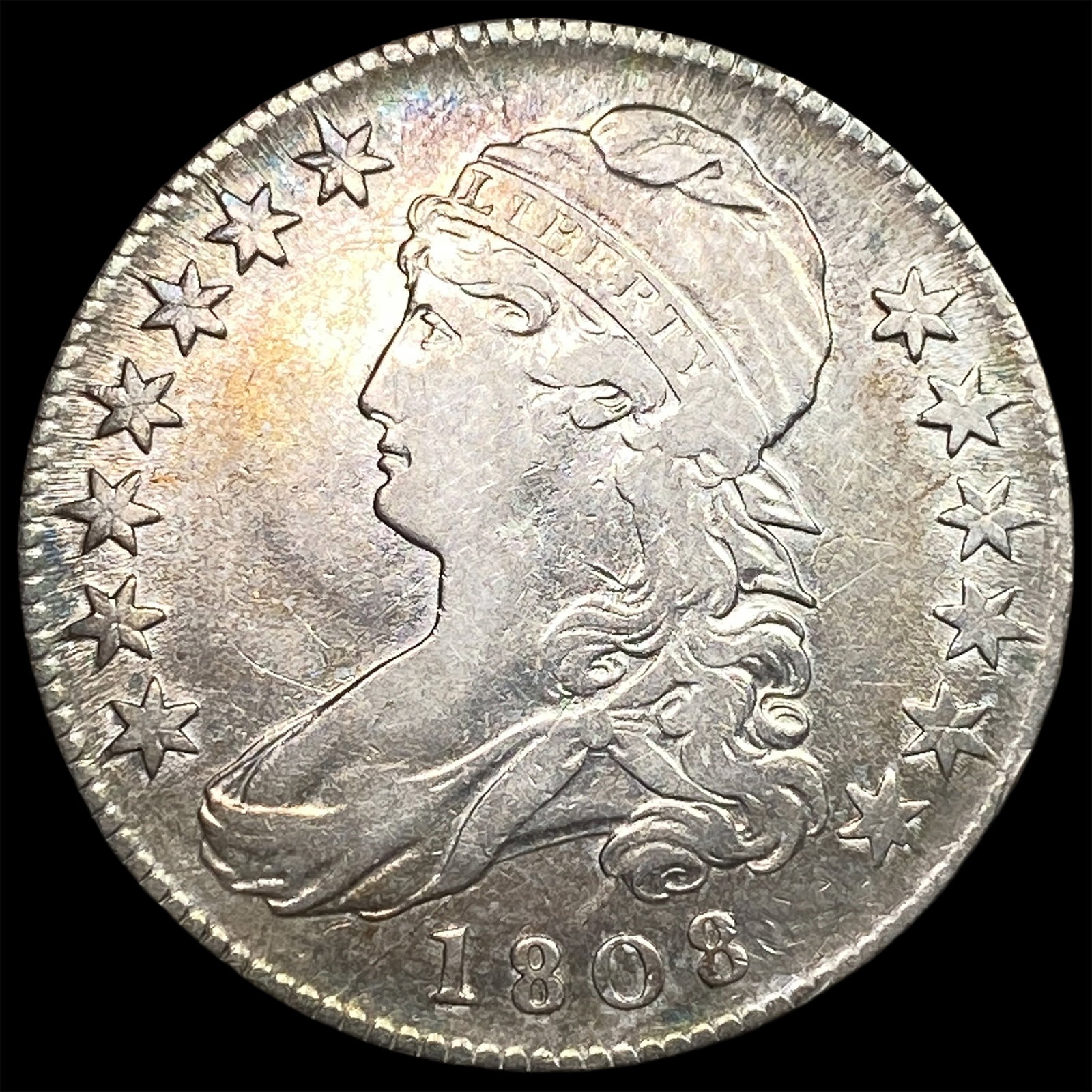 1808 Capped Bust Half Dollar NEARLY UNCIRCULATED (1 of 2)