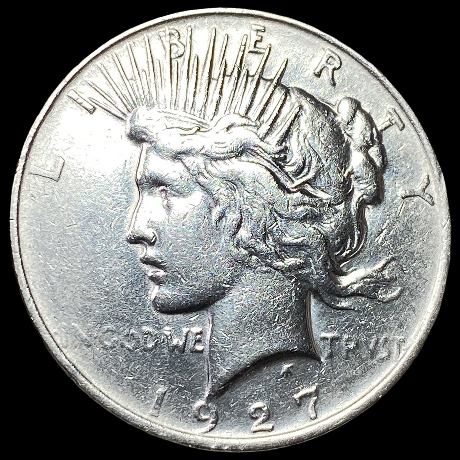 1927-D Peace Silver Dollar CLOSELY UNCIRCULATED: 1927-D Peace Silver Dollar CLOSELY UNCIRCULATED