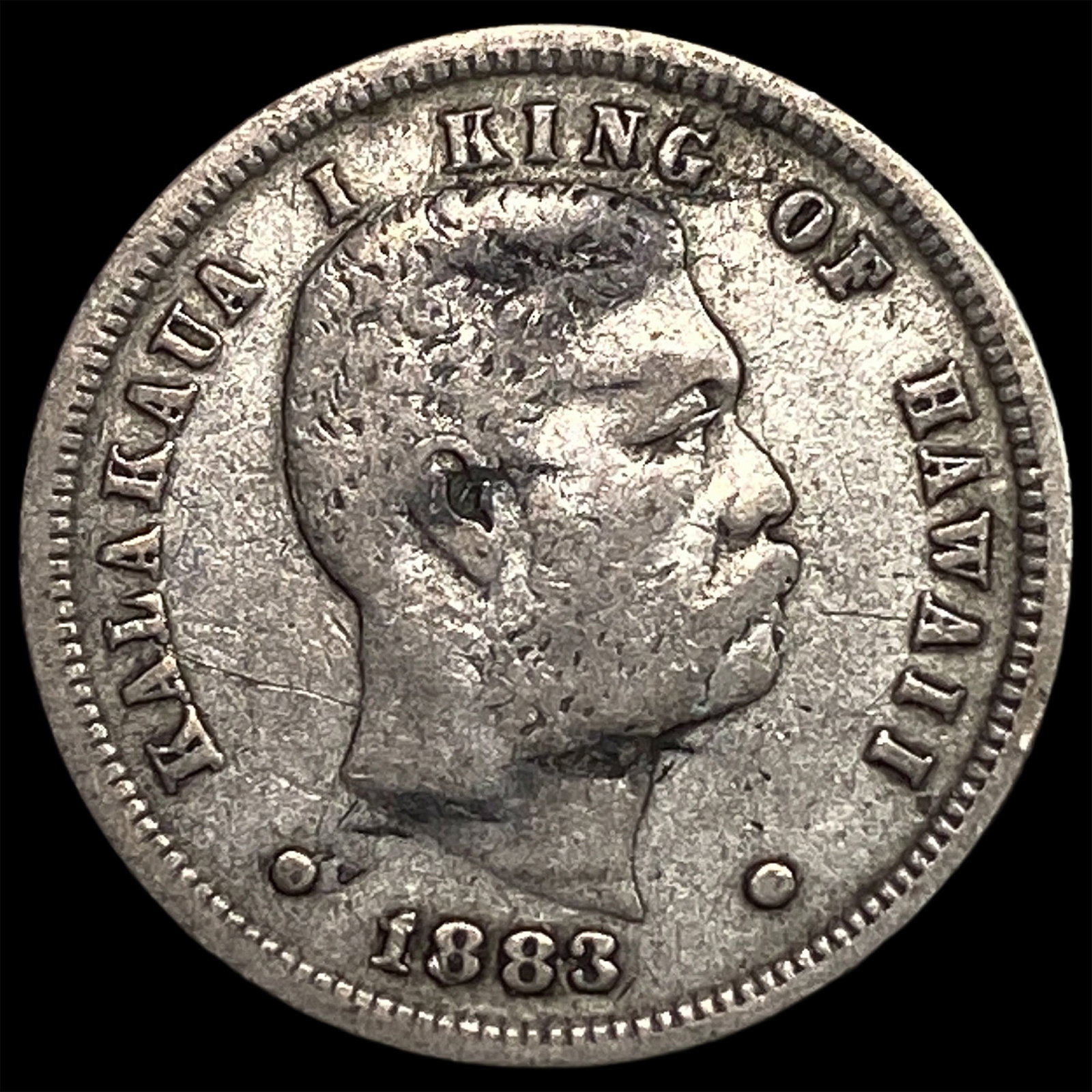 1883 Hawaii Silver Dime ABOUT UNCIRCULATED: 1883 Hawaii Silver Dime ABOUT UNCIRCULATED