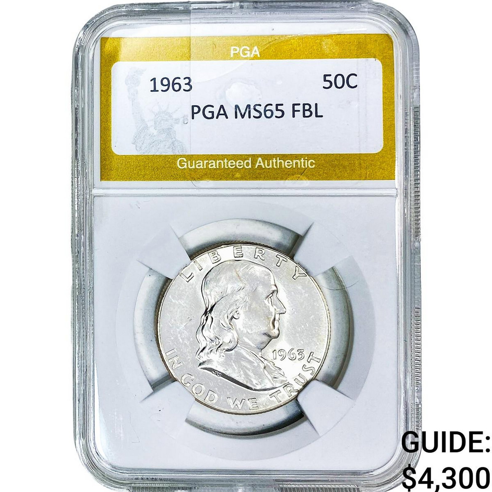 1963 Franklin Half Dollar PGA MS65 FBL (1 of 2)