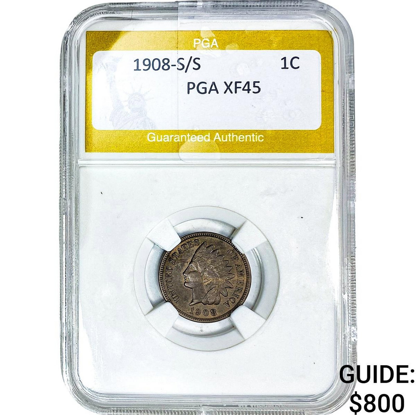 1908-S/S Indian Head Cent PGA XF45 (1 of 2)
