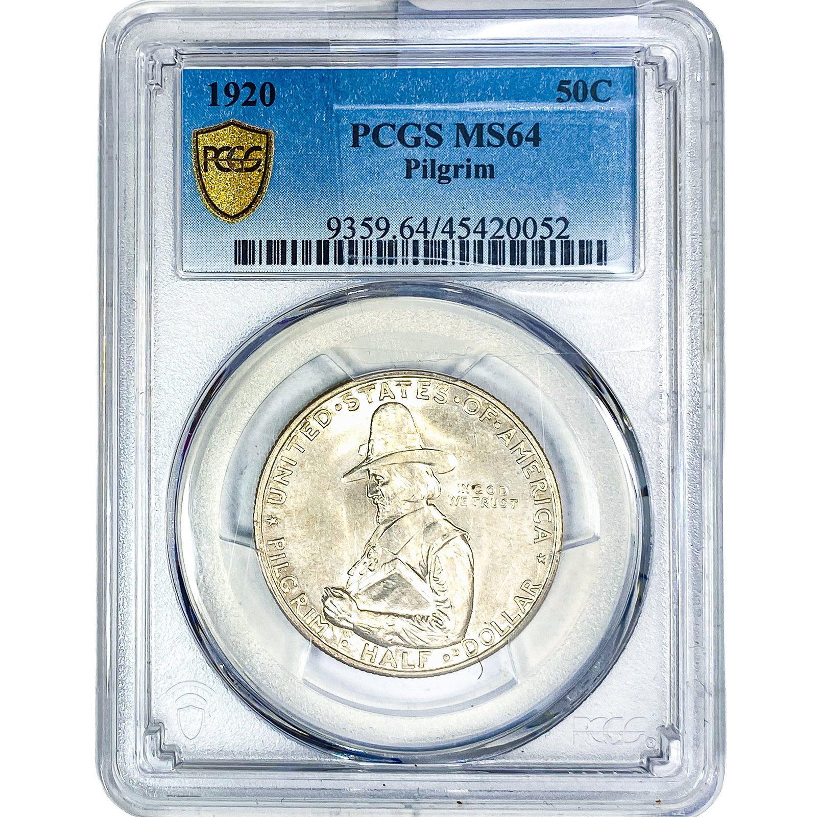 1920 Pilgrim Half Dollar PCGS MS64: 1920 Pilgrim Half Dollar PCGS MS64