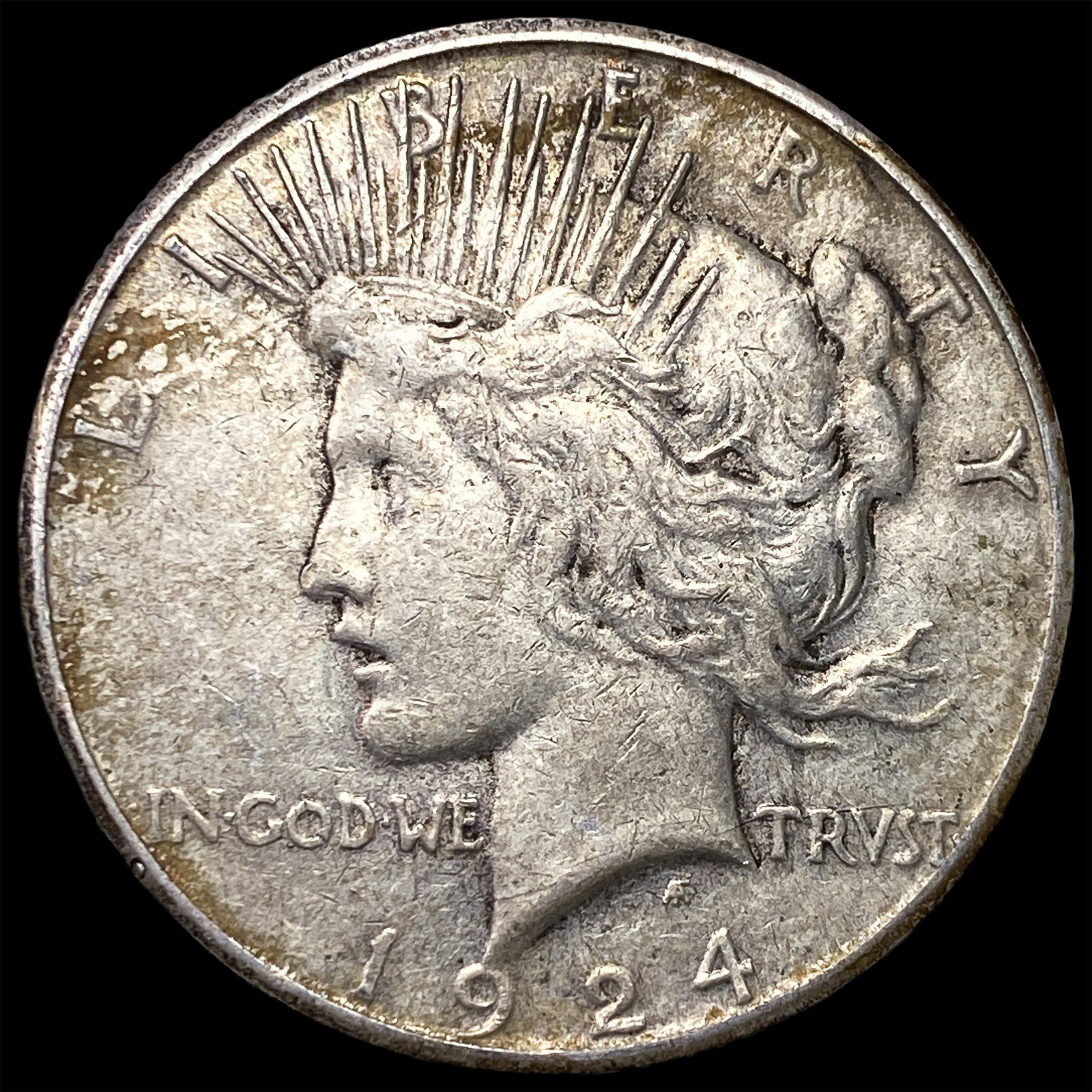 1924-S Silver Peace Dollar NEARLY UNCIRCULATED (1 of 2)