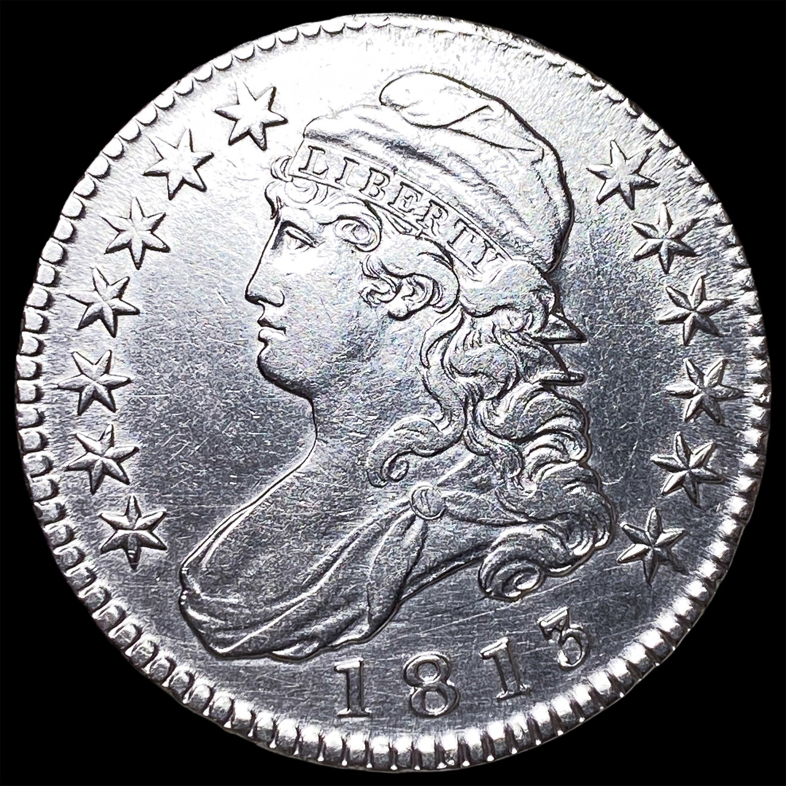 1813 Capped Bust Half Dollar NEARLY UNCIRCULATED (1 of 2)