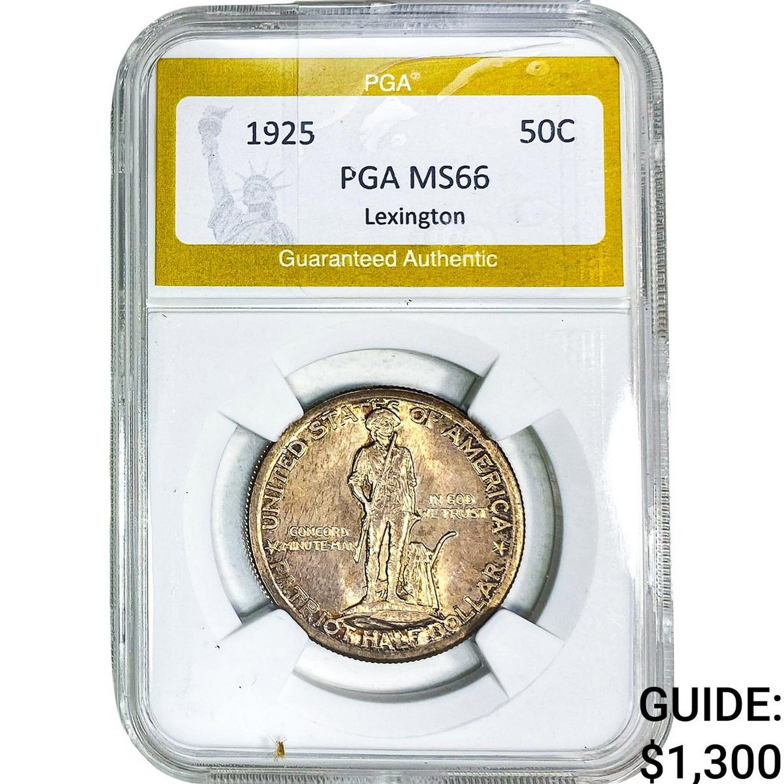 1925 Lexington Half Dollar PGA MS66: 1925 Lexington Half Dollar PGA MS66