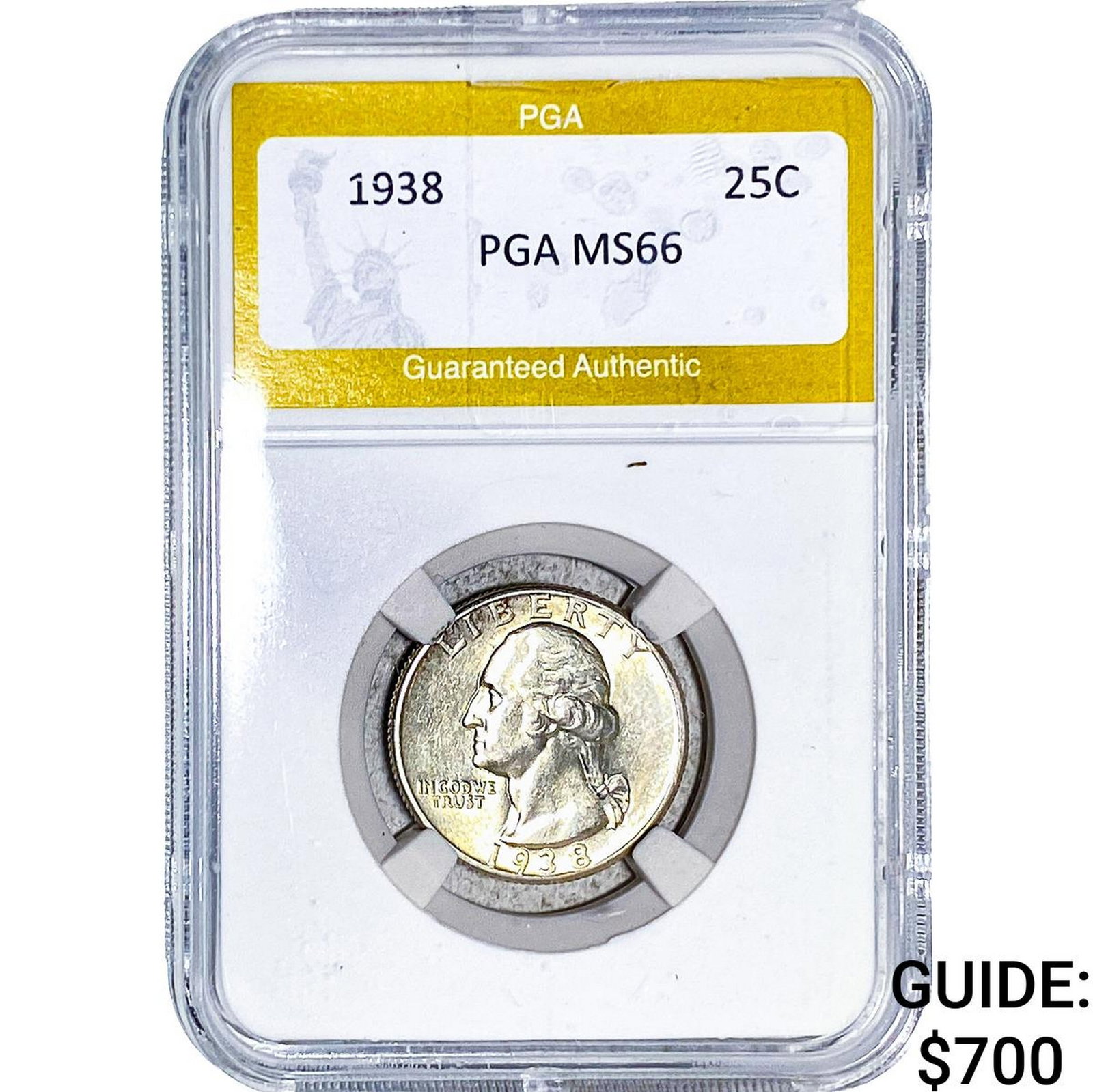 1938 Washington Silver Quarter PGA MS66: 1938 Washington Silver Quarter PGA MS66