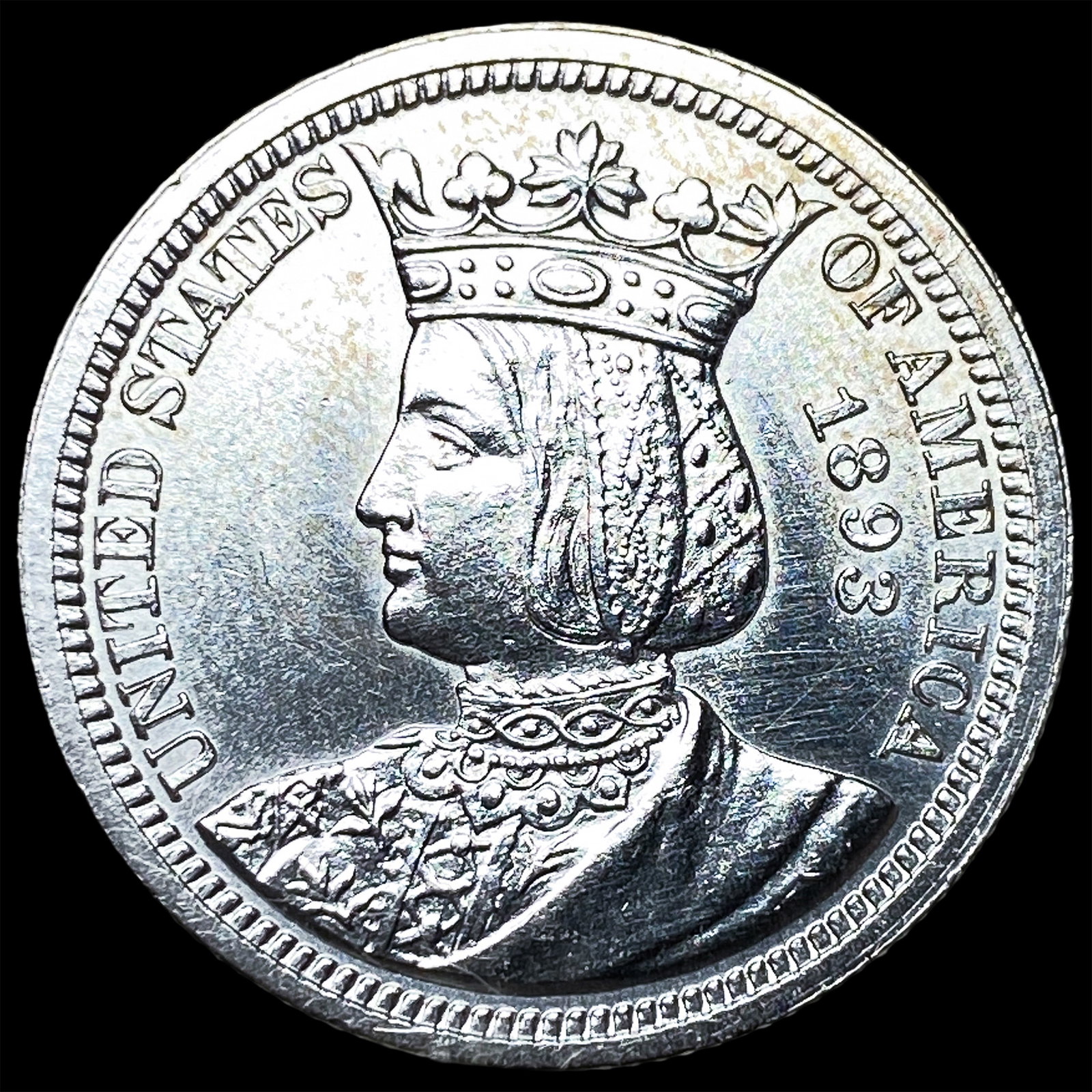 1893 Silver Isabella Quarter UNCIRCULATED: 1893 Silver Isabella Quarter UNCIRCULATED