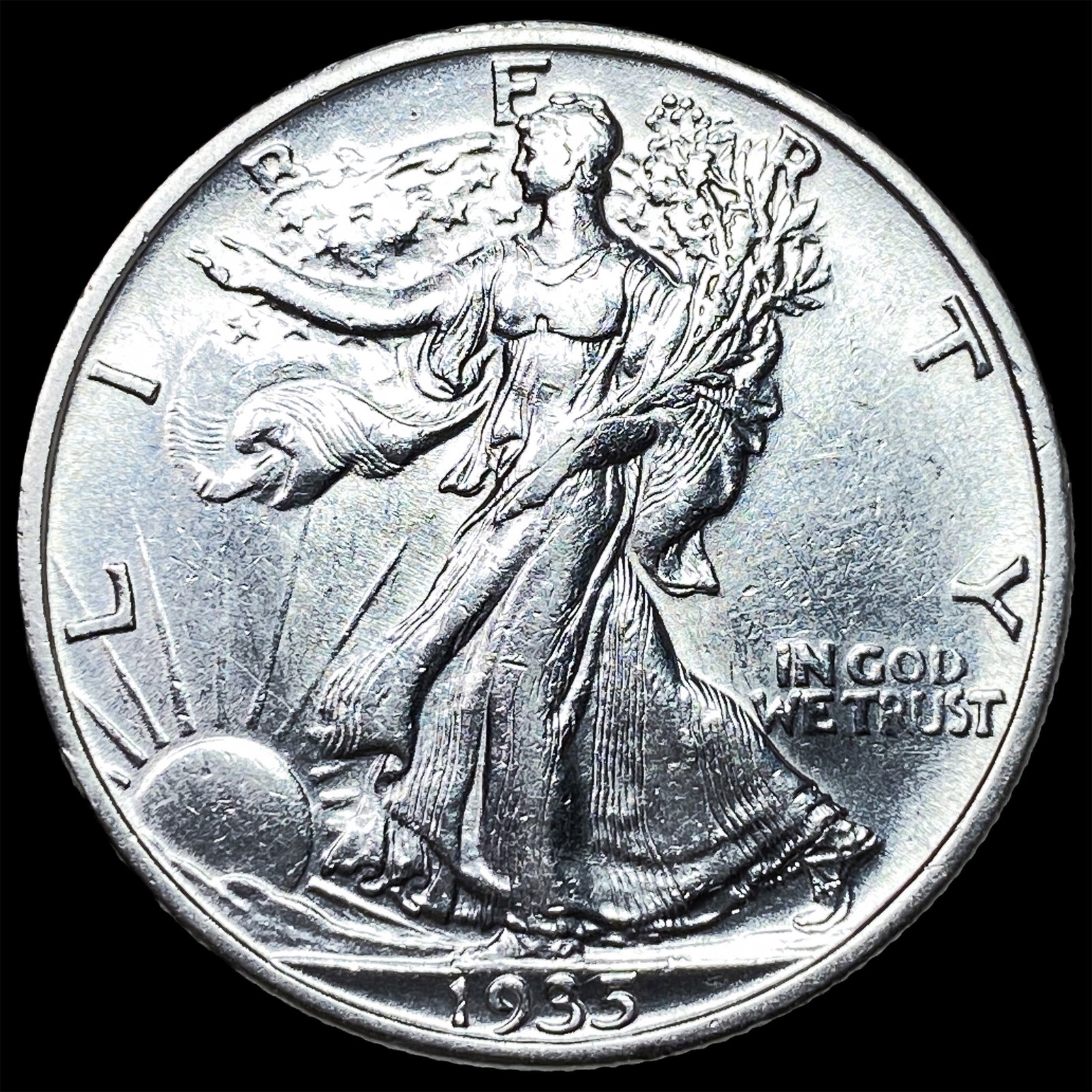 1935-S Silver Walking Liberty Half Dollar UNCIRCULATED: 1935-S Silver Walking Liberty Half Dollar UNCIRCULATED