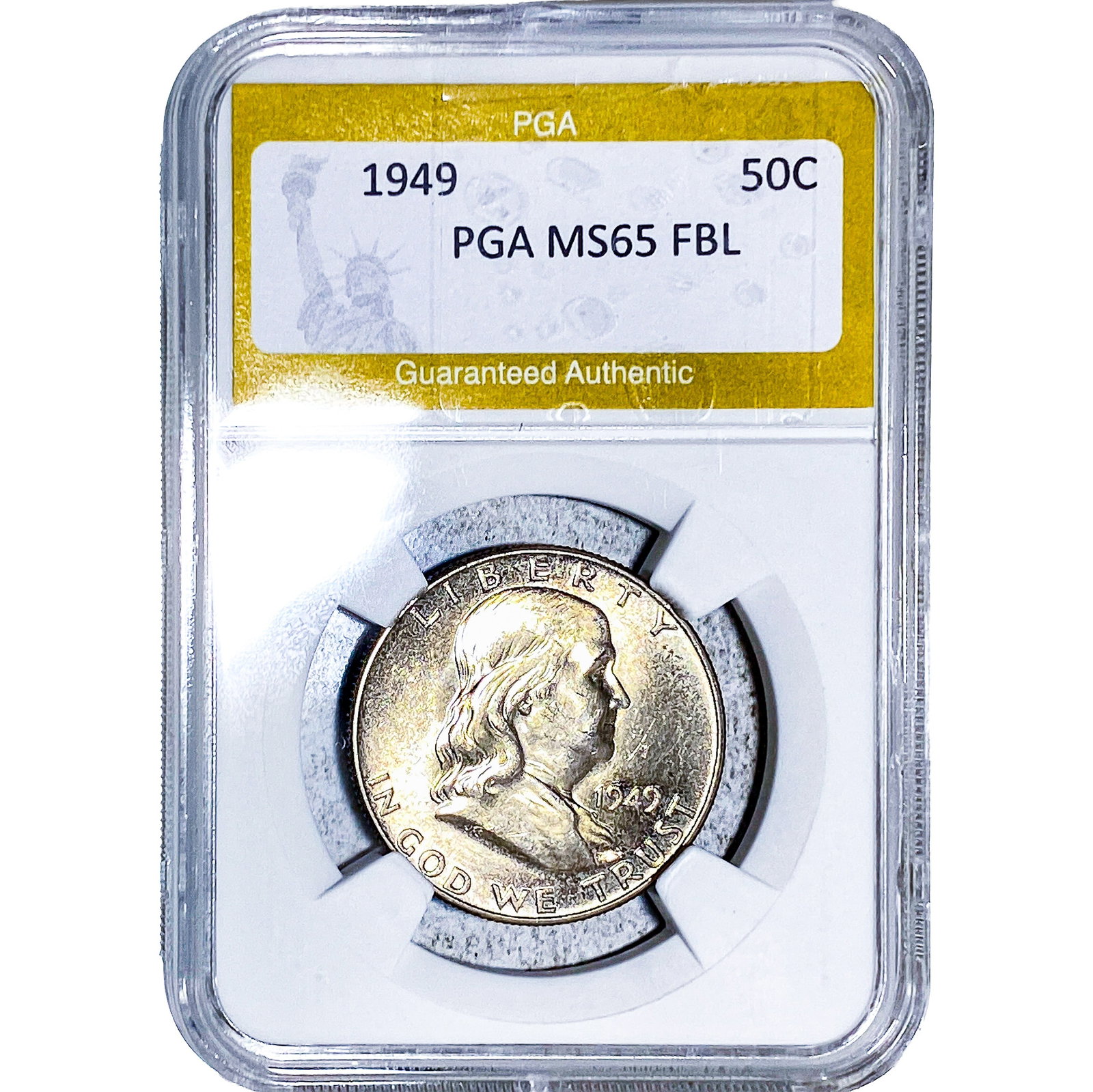 1949 Franklin Half Dollar PGA MS65 FBL (1 of 2)