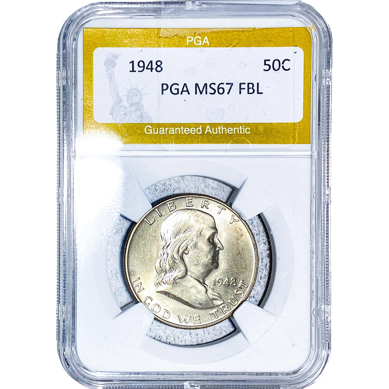 1948 Franklin Half Dollar PGA MS67 FBL (1 of 2)