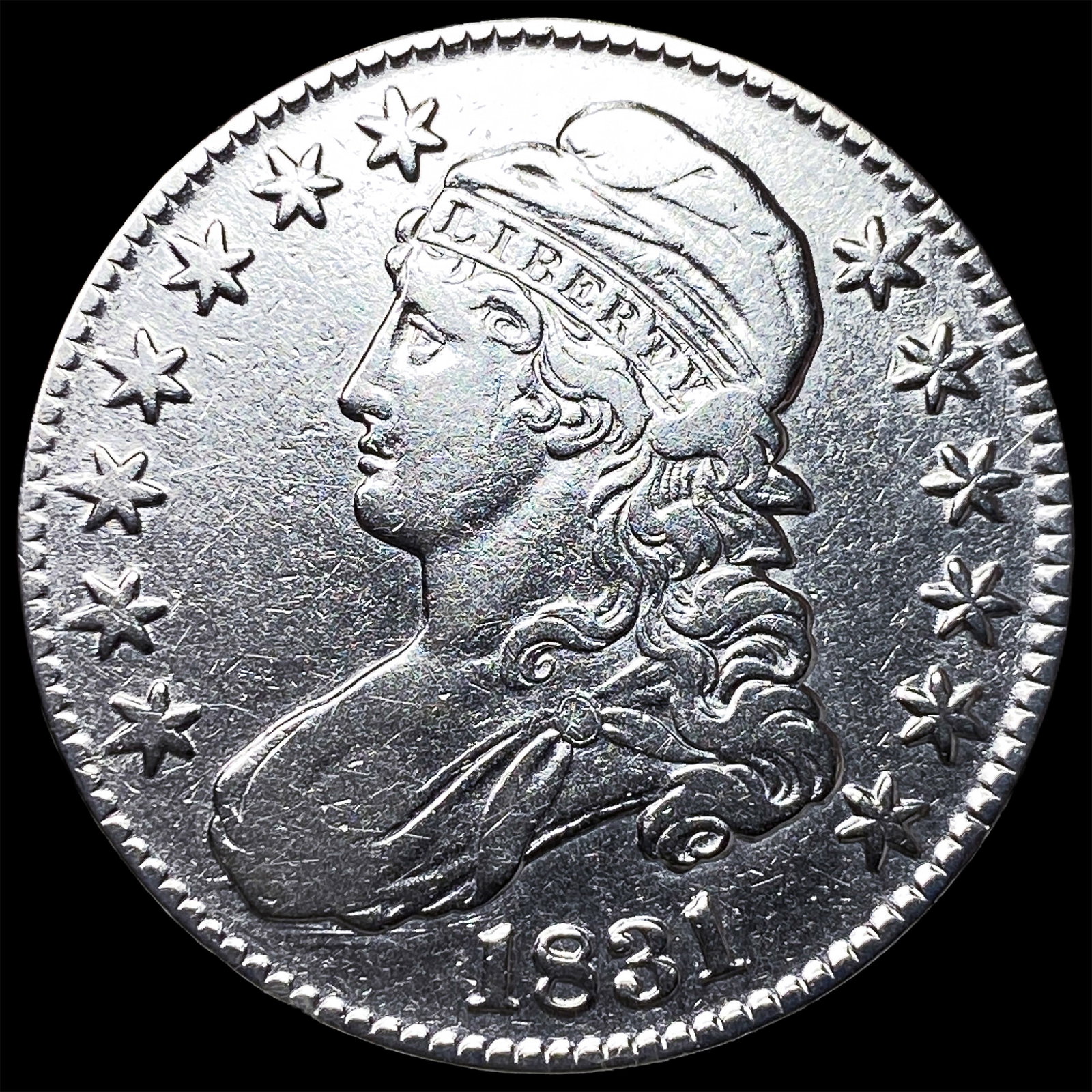 1831 Capped Bust Silver Half Dollar NEARLY UNCIRCULATED: 1831 Capped Bust Silver Half Dollar NEARLY UNCIRCULATED
