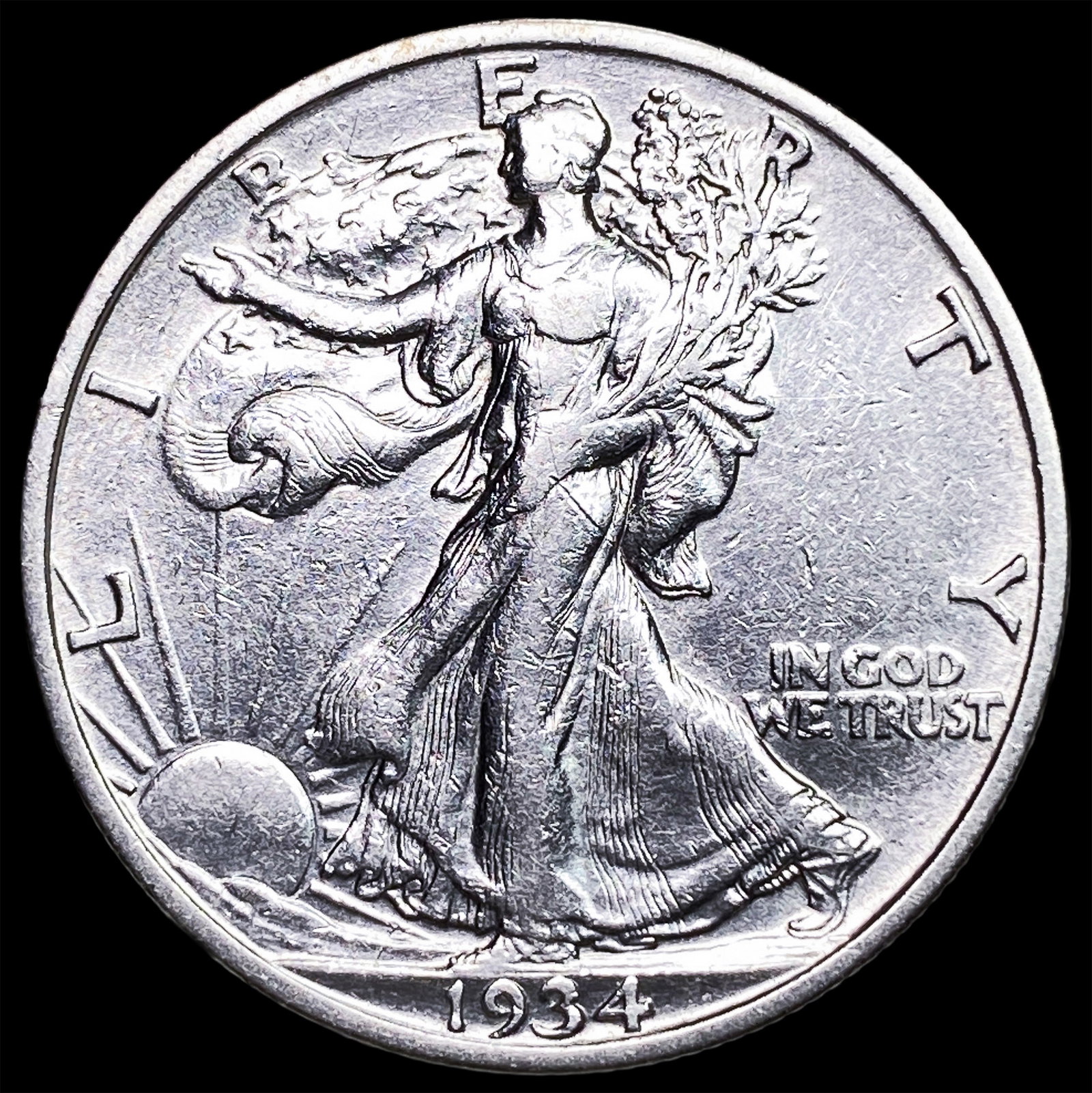 1934-S Silver Walking Liberty Half Dollar UNCIRCULATED: 1934-S Silver Walking Liberty Half Dollar UNCIRCULATED