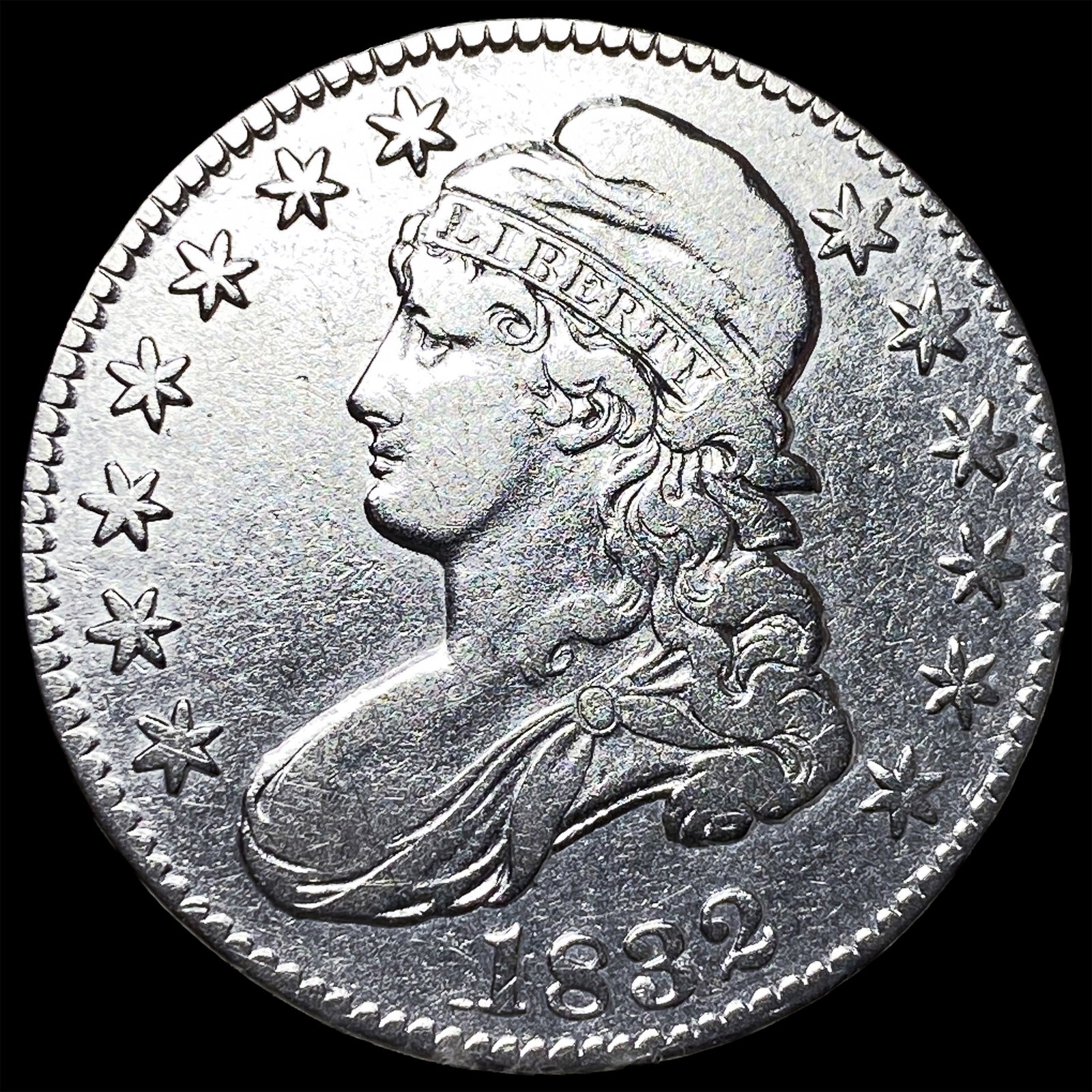 1832 Silver Capped Bust Half Dollar NEARLY UNCIRCULATED: 1832 Silver Capped Bust Half Dollar NEARLY UNCIRCULATED