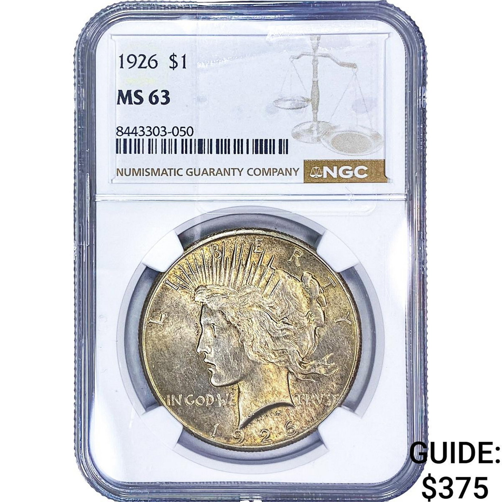 1926 Silver Peace Dollar NGC MS63: 1926 Silver Peace Dollar NGC MS63
